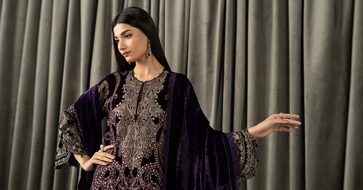 3 Piece Embroidered Velvet Suit 78 3 Piece Embroidered Velvet Suit