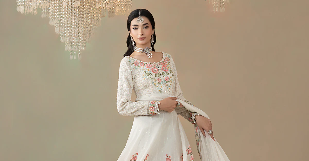 3 Piece Embroidered Raw Silk Suit