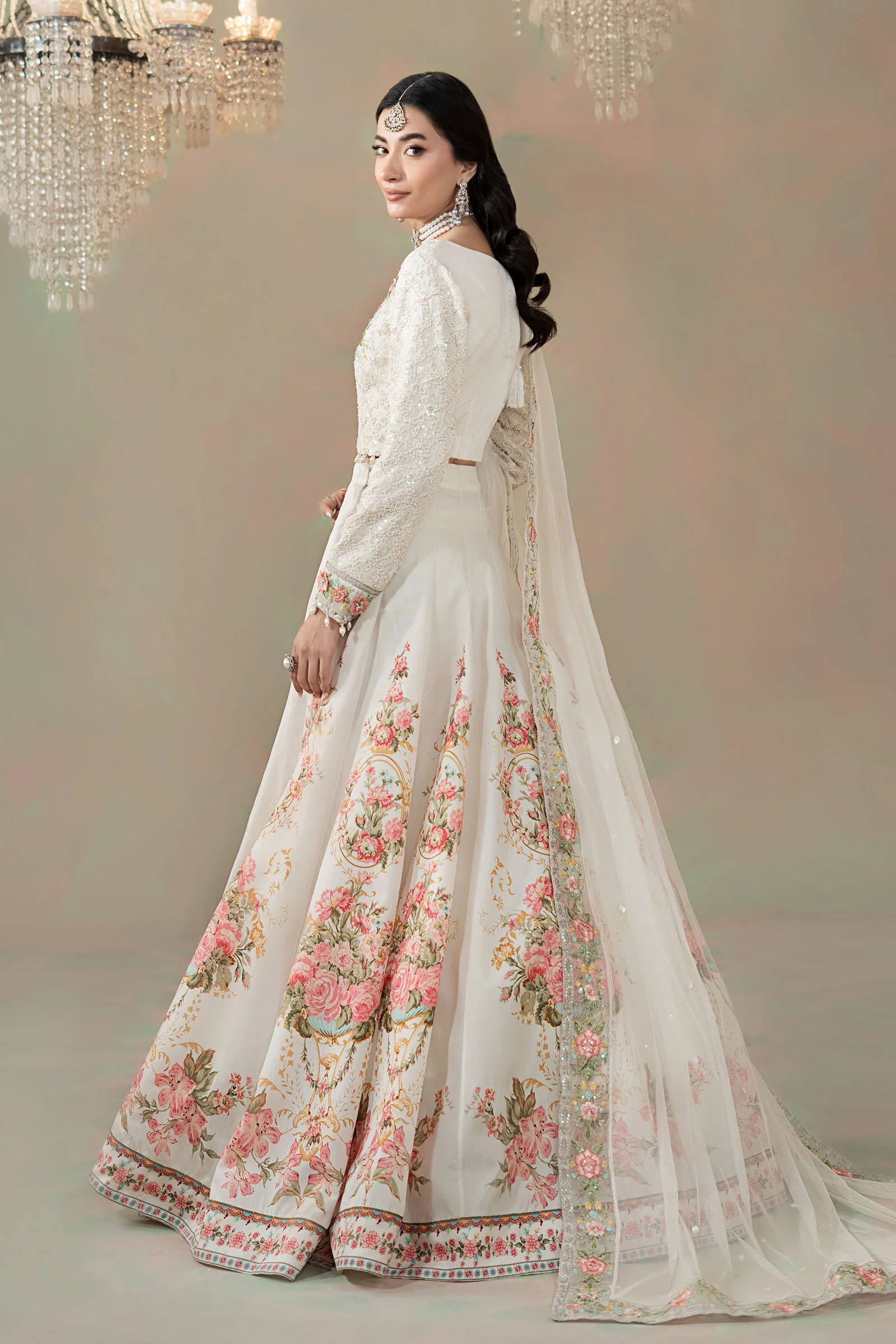 3 Piece Embroidered Raw Silk Suit