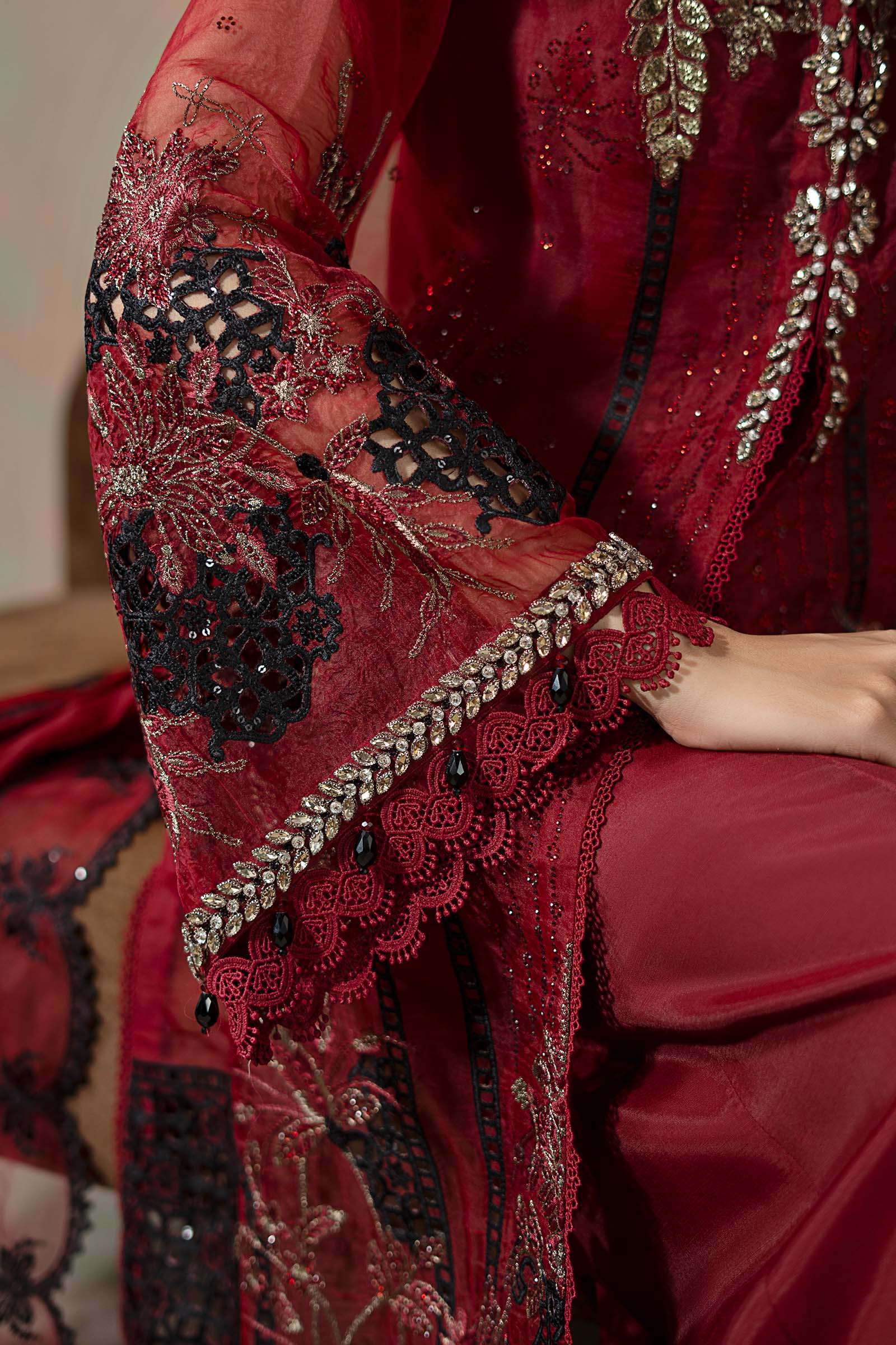 3 Piece Embroidered Organza Suit 25 3 Piece Embroidered Organza Suit