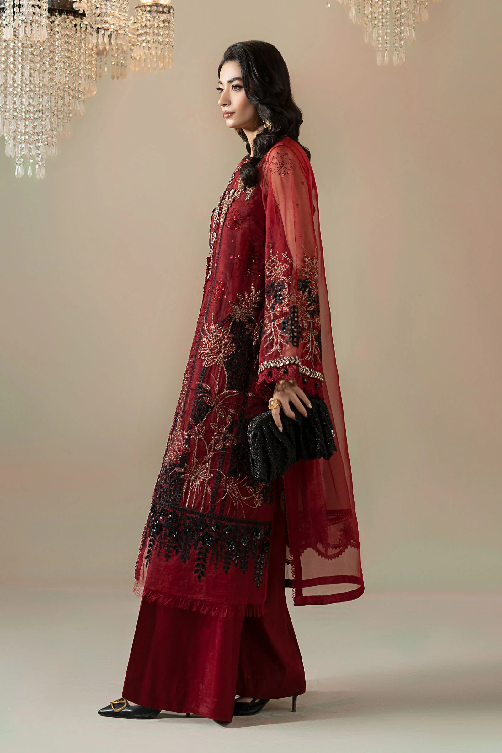 3 Piece Embroidered Organza Suit 27 3 Piece Embroidered Organza Suit