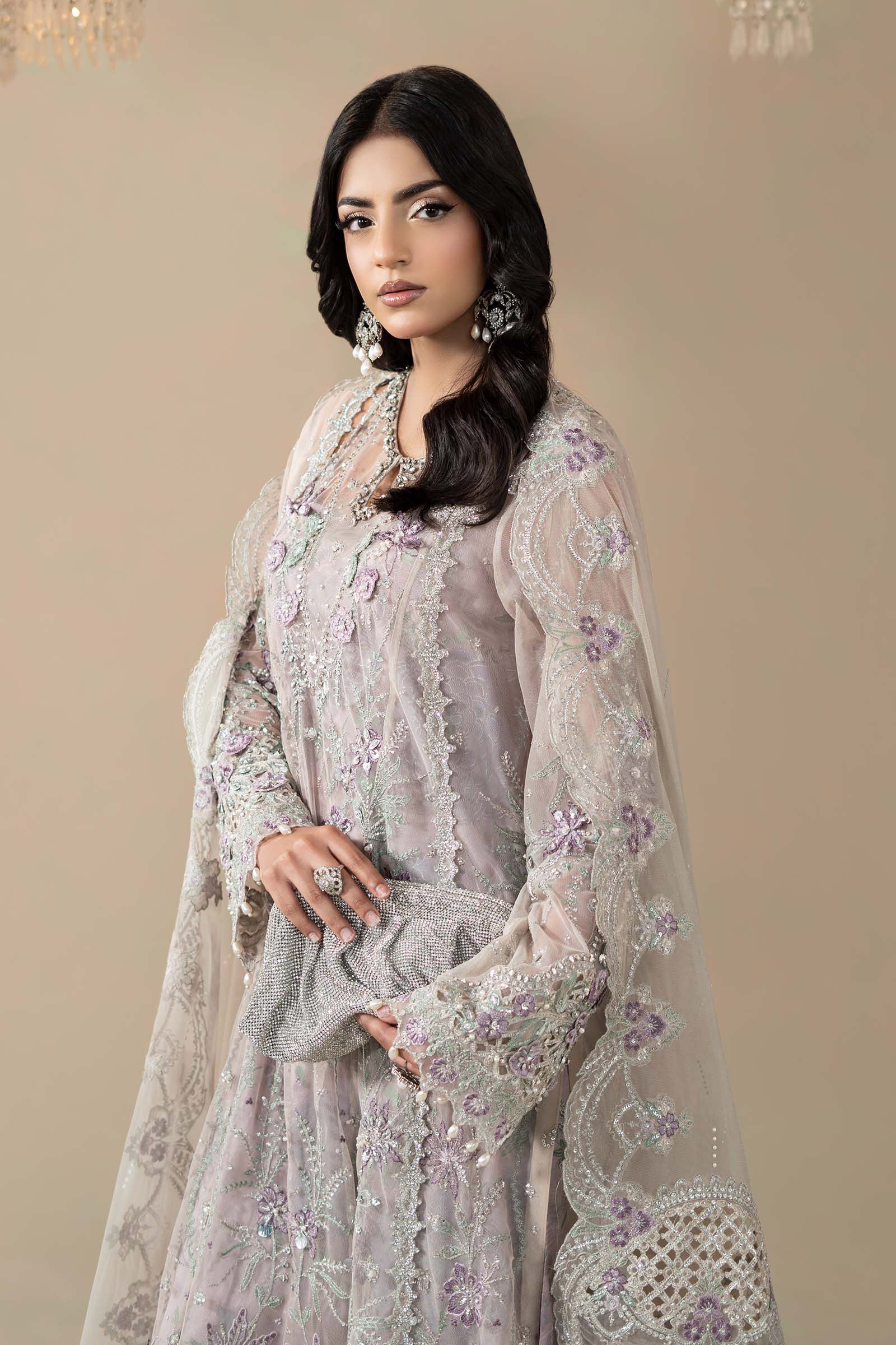 3 Piece Embroidered Net Suit