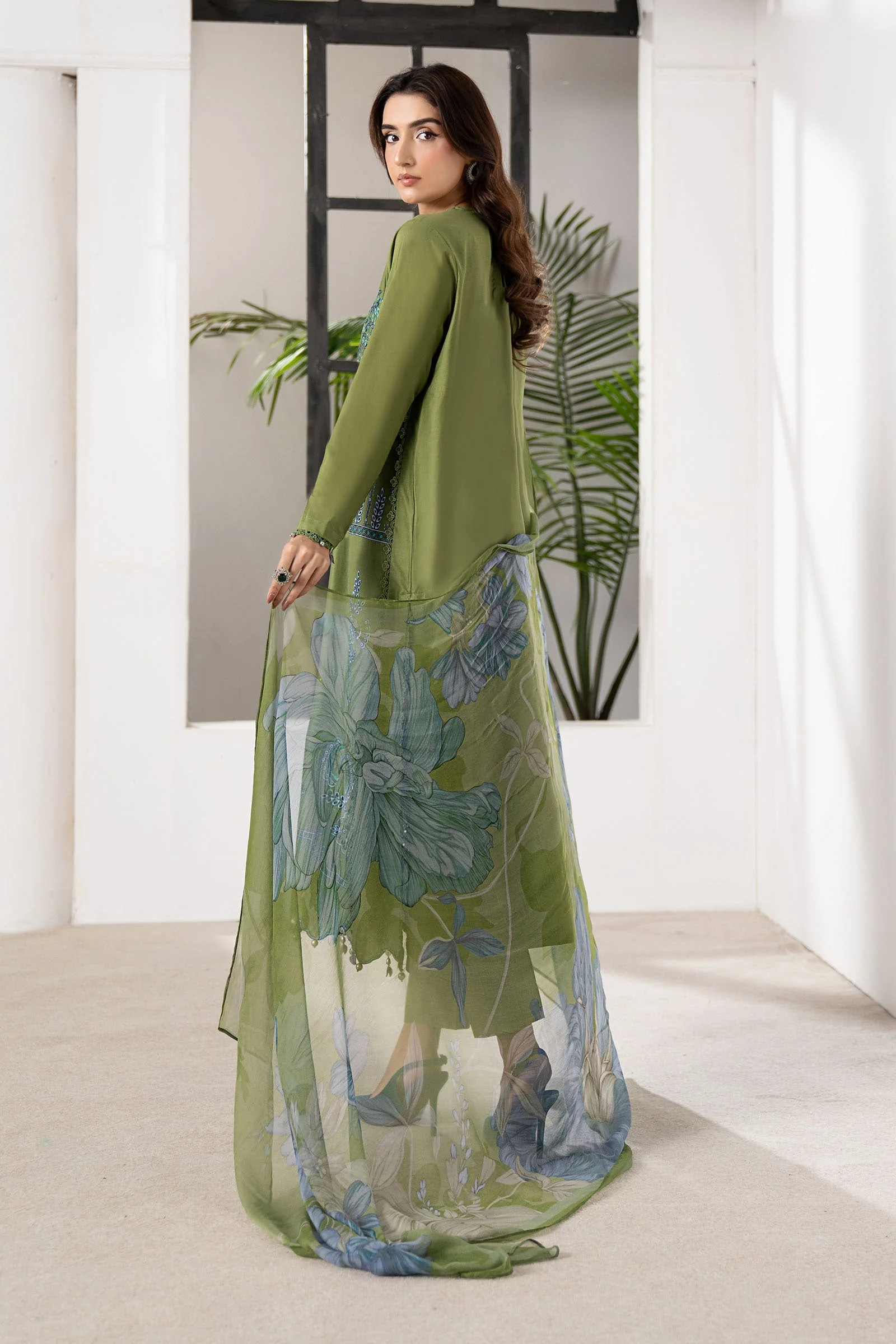 3 Piece Embroidered Cambric Suit