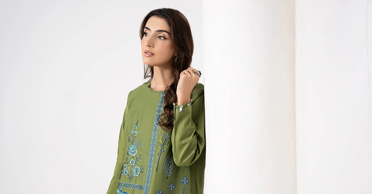 3 Piece Embroidered Cambric Suit