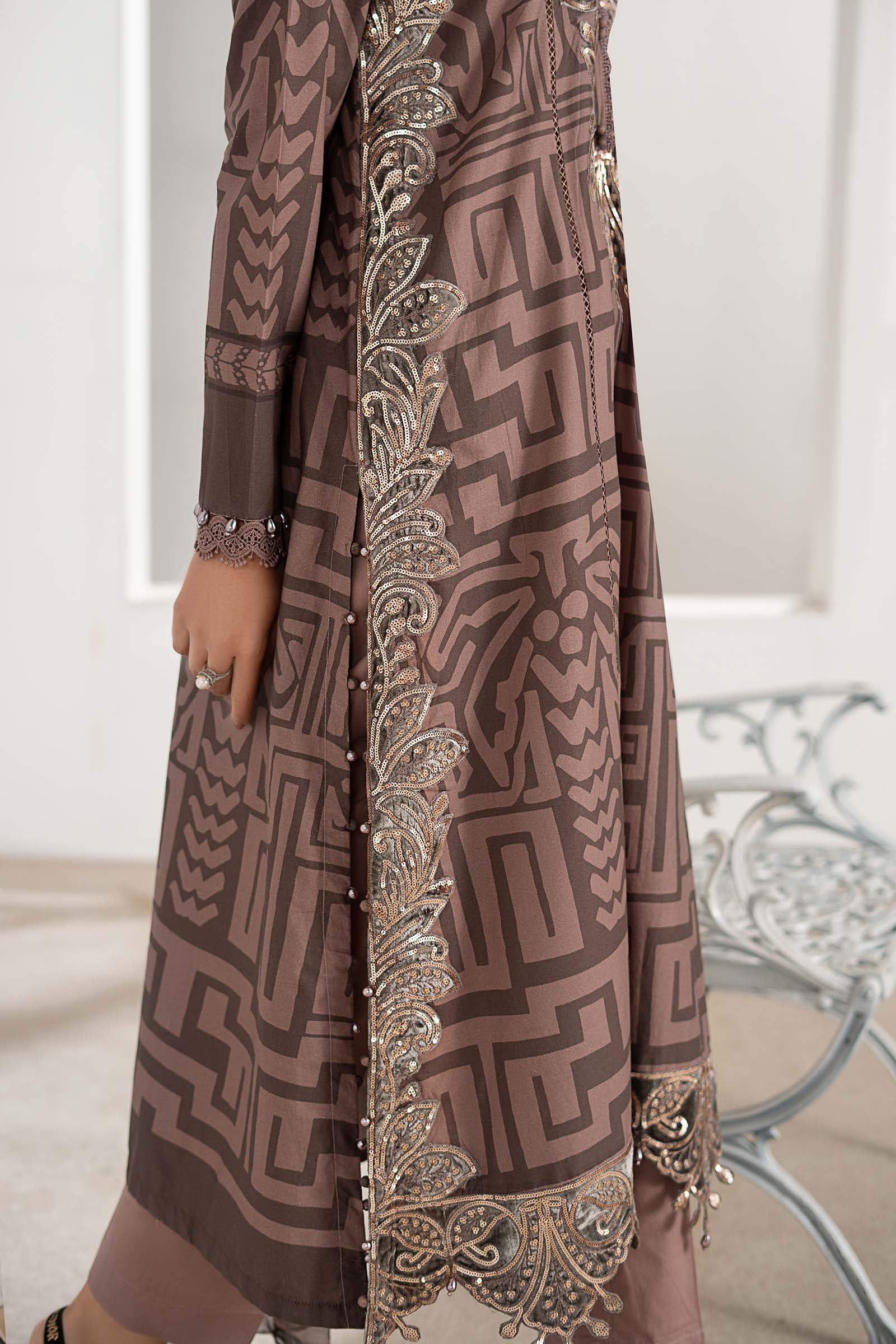 3 Piece Embroidered Cambric Suit