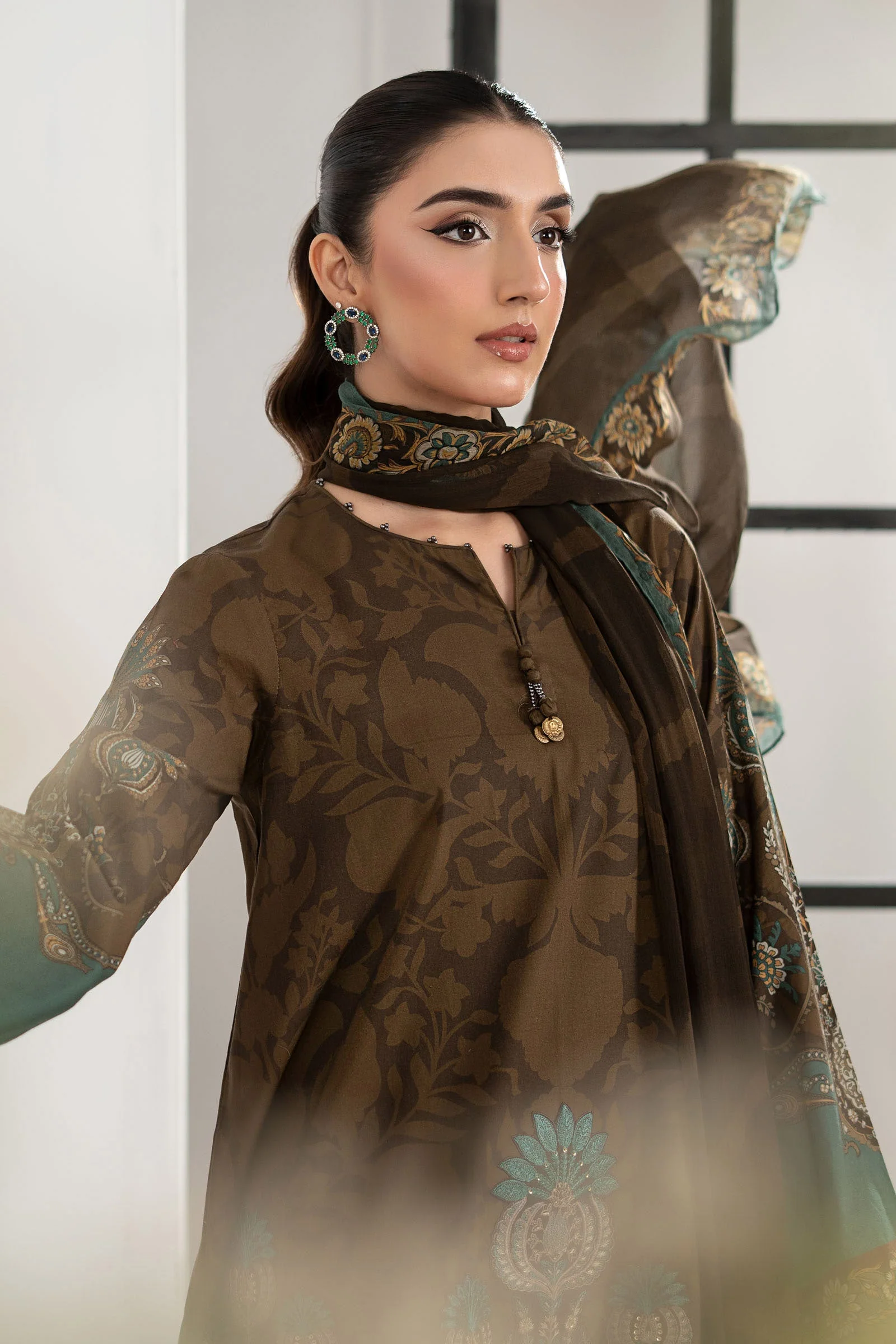 3 Piece Embroidered Cambric Suit