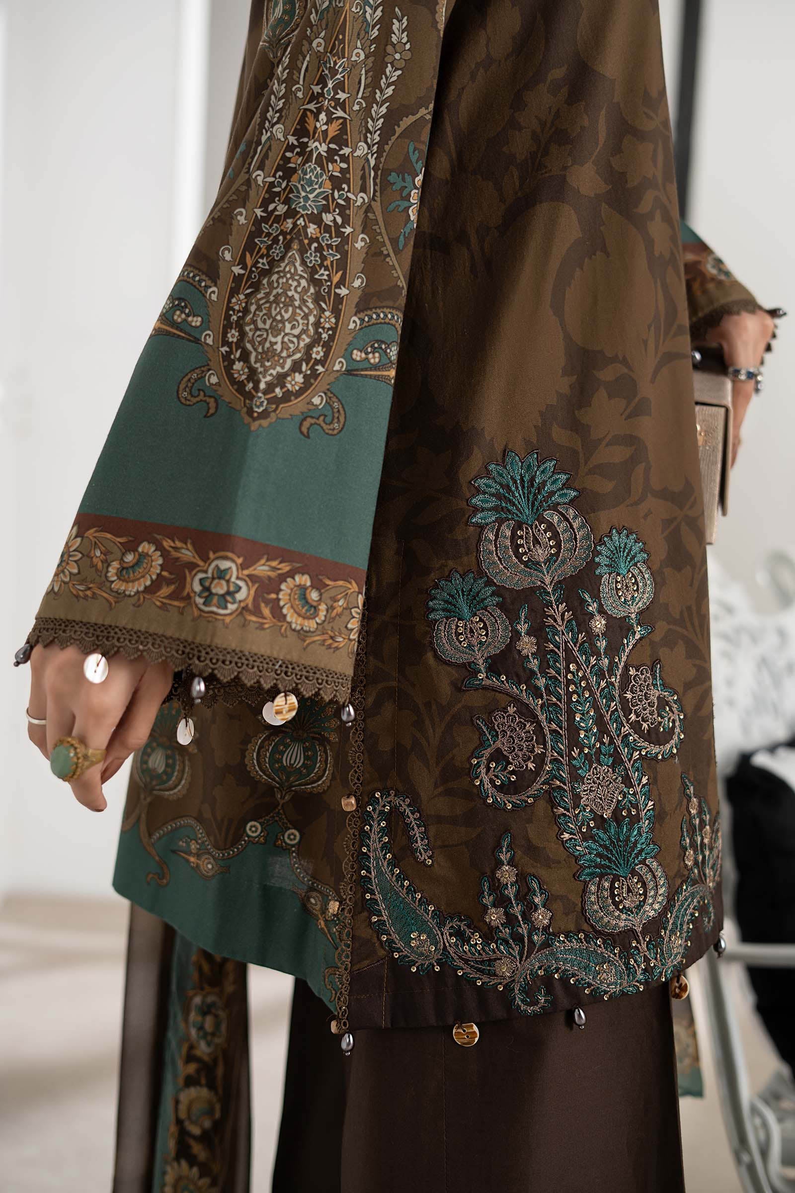 3 Piece Embroidered Cambric Suit