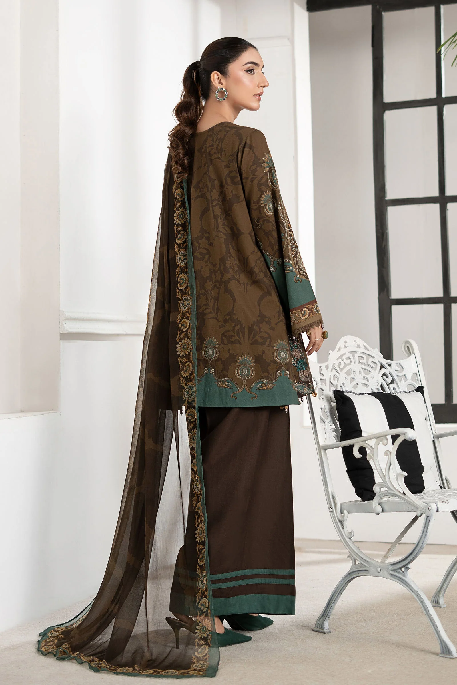 3 Piece Embroidered Cambric Suit