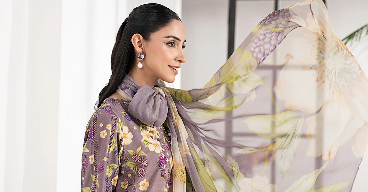 3 Piece Embroidered Cambric Suit