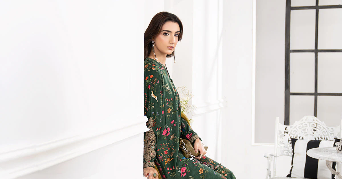 3 Piece Embroidered Linen Suit