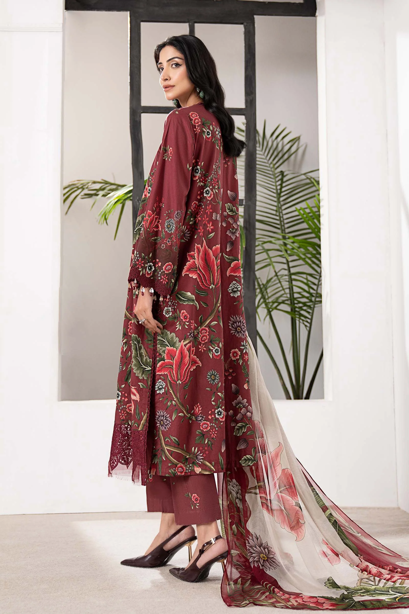 3 Piece Embroidered Cambric Suit