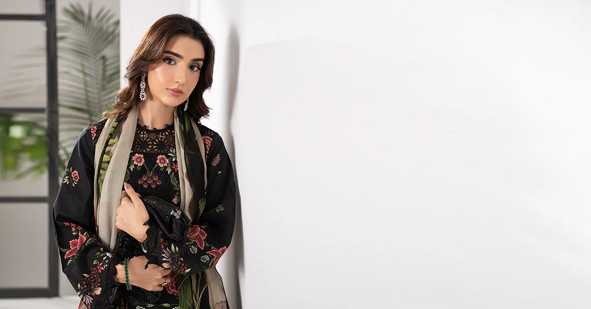 3 Piece Embroidered Cambric Suit