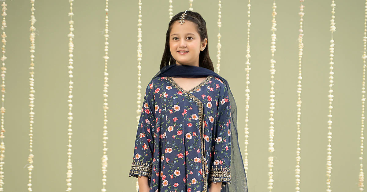 3 Piece Printed Linen Suit