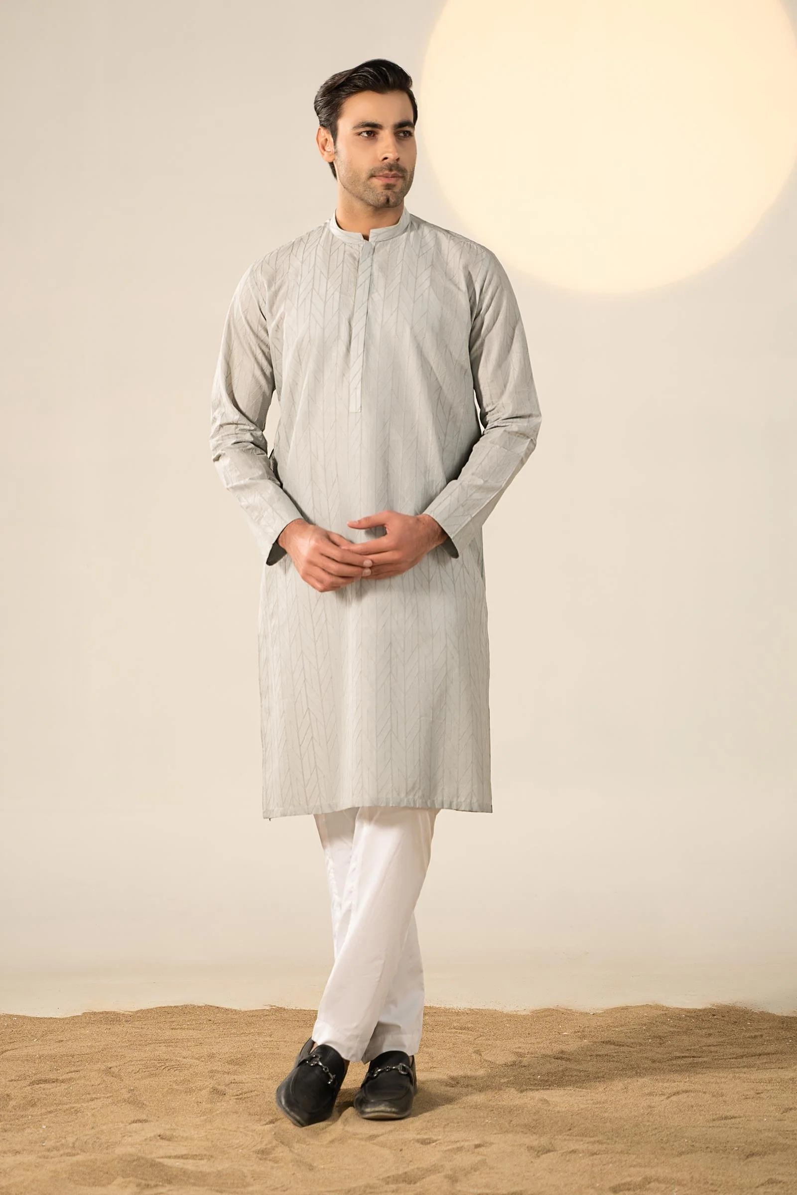 Embroidered Cotton Kurta