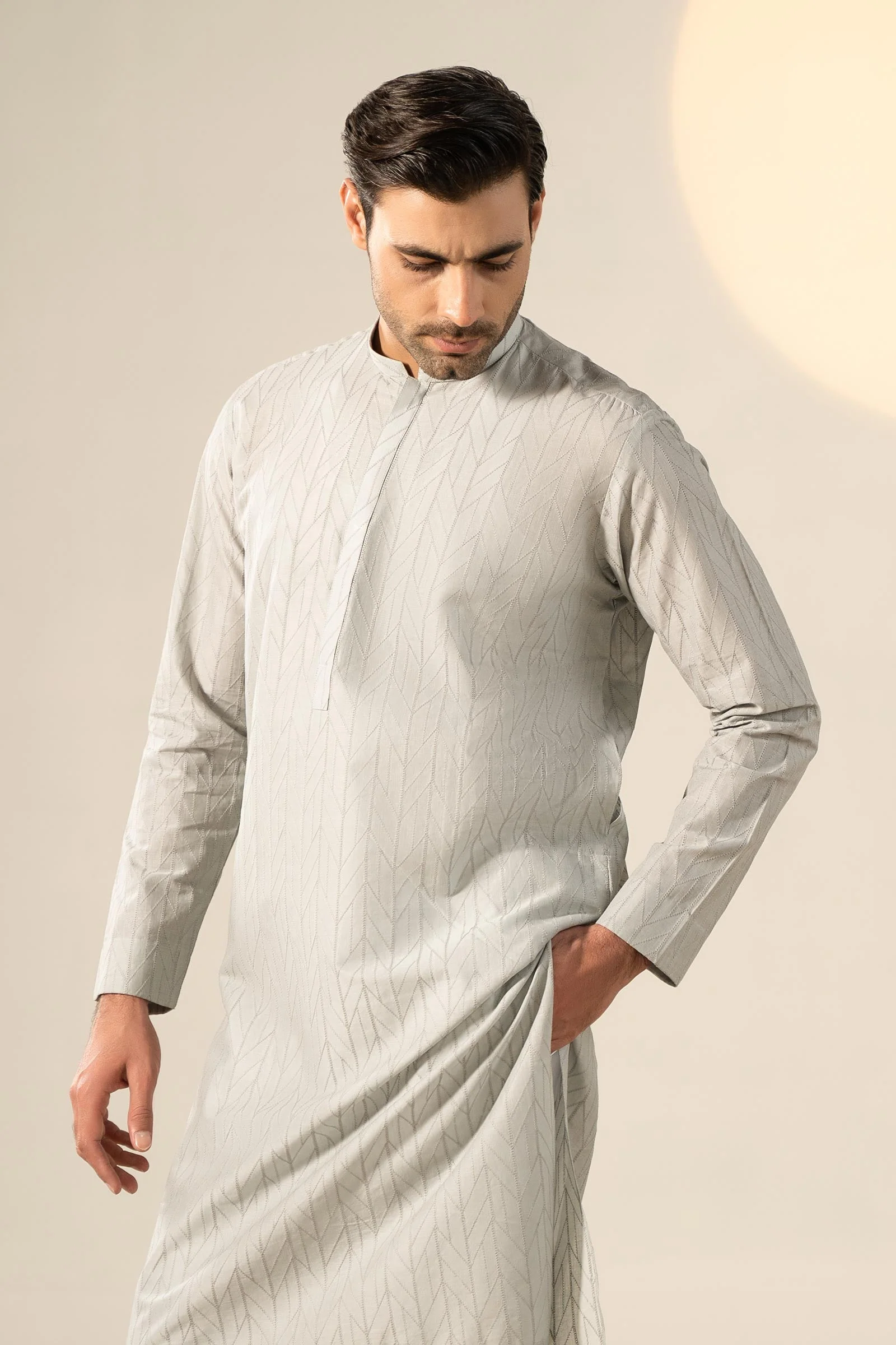 Embroidered Cotton Kurta