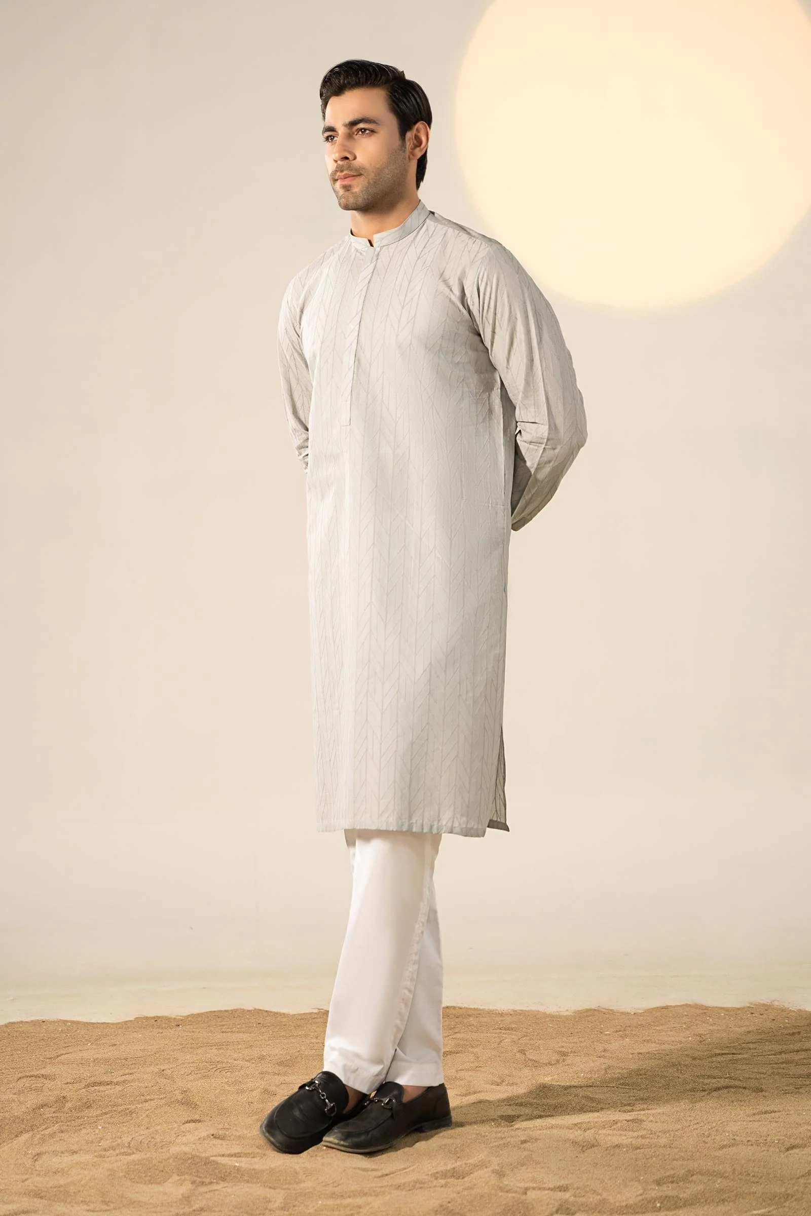 Embroidered Cotton Kurta