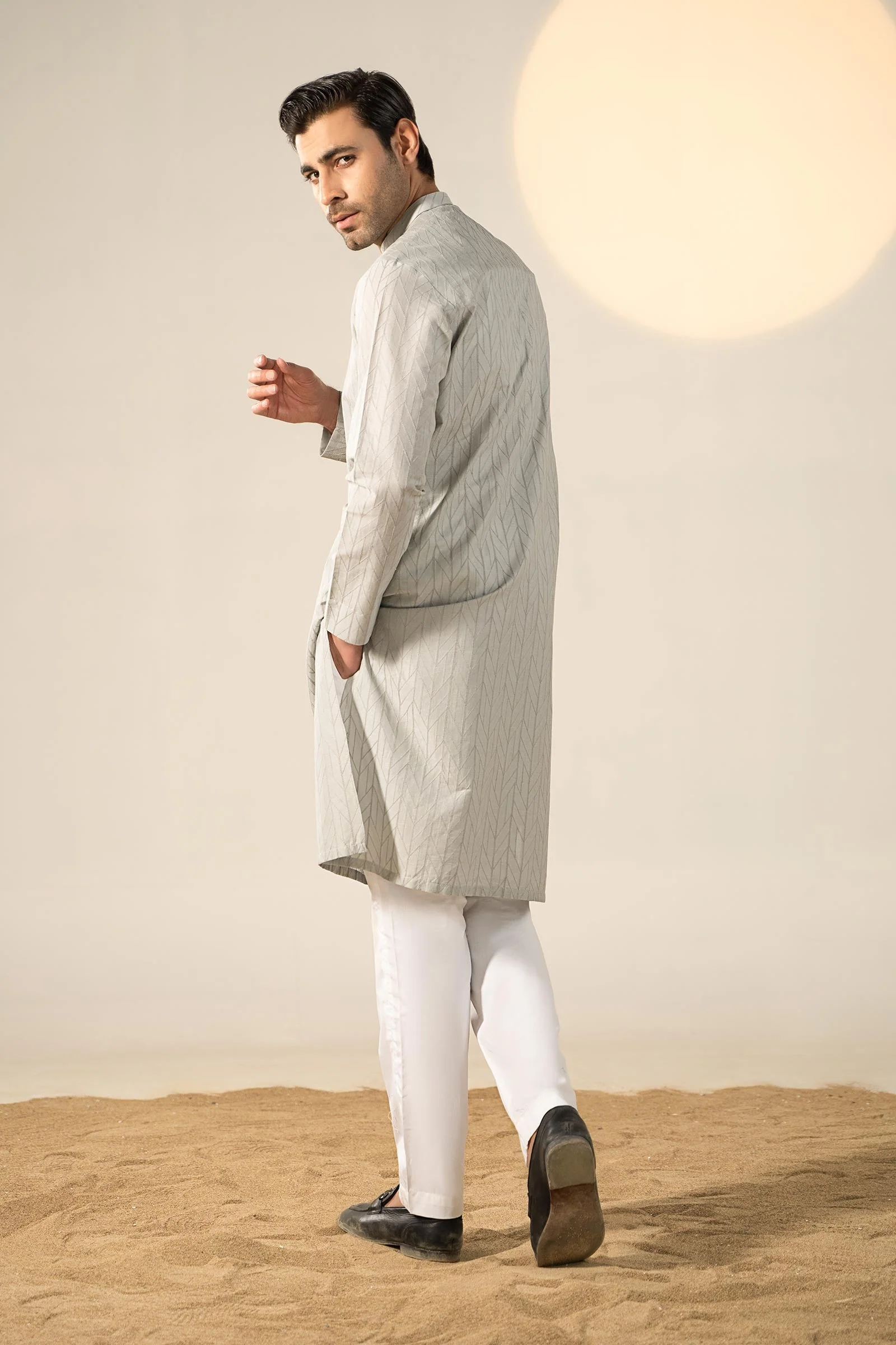 Embroidered Cotton Kurta