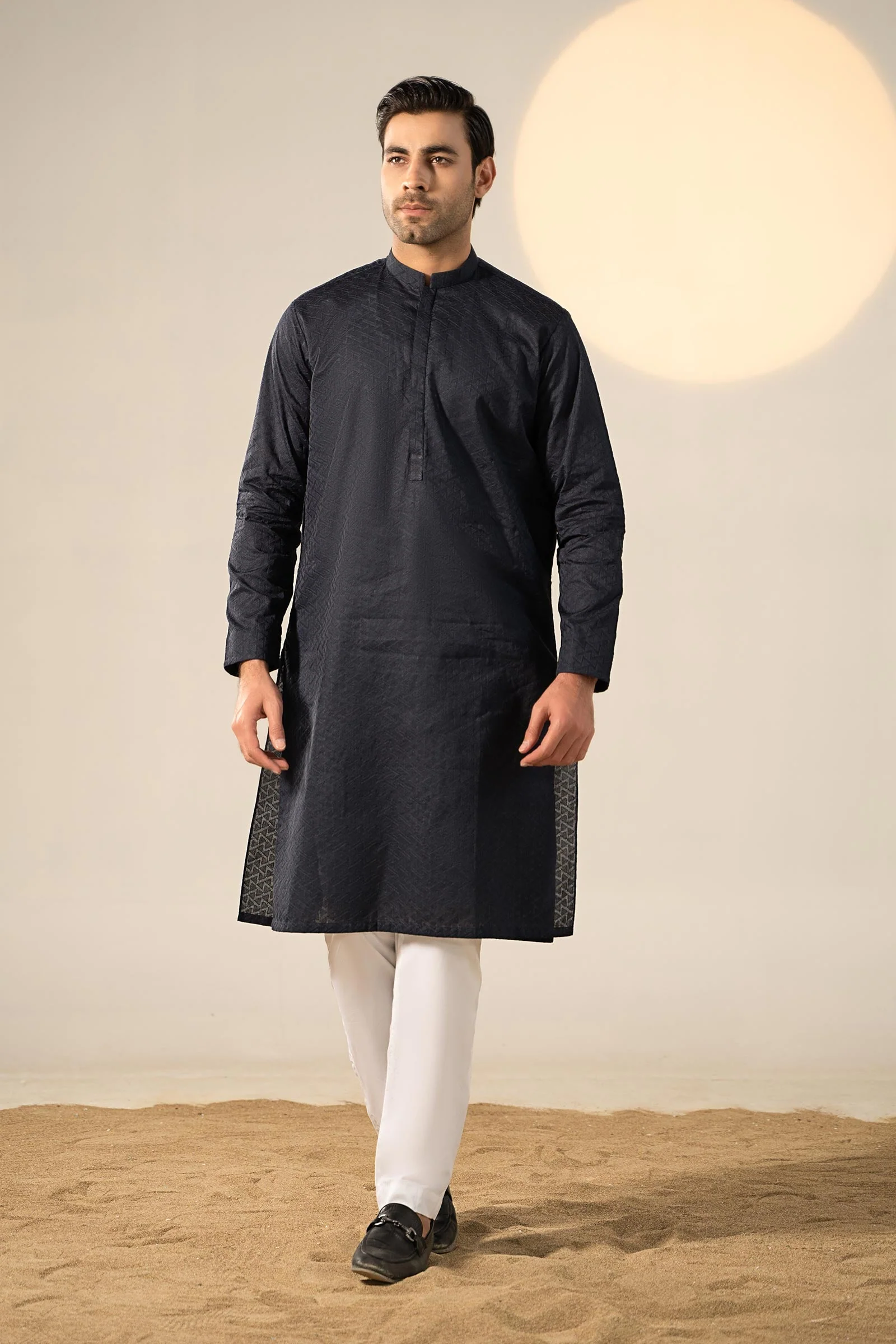 Embroidered Cotton Kurta