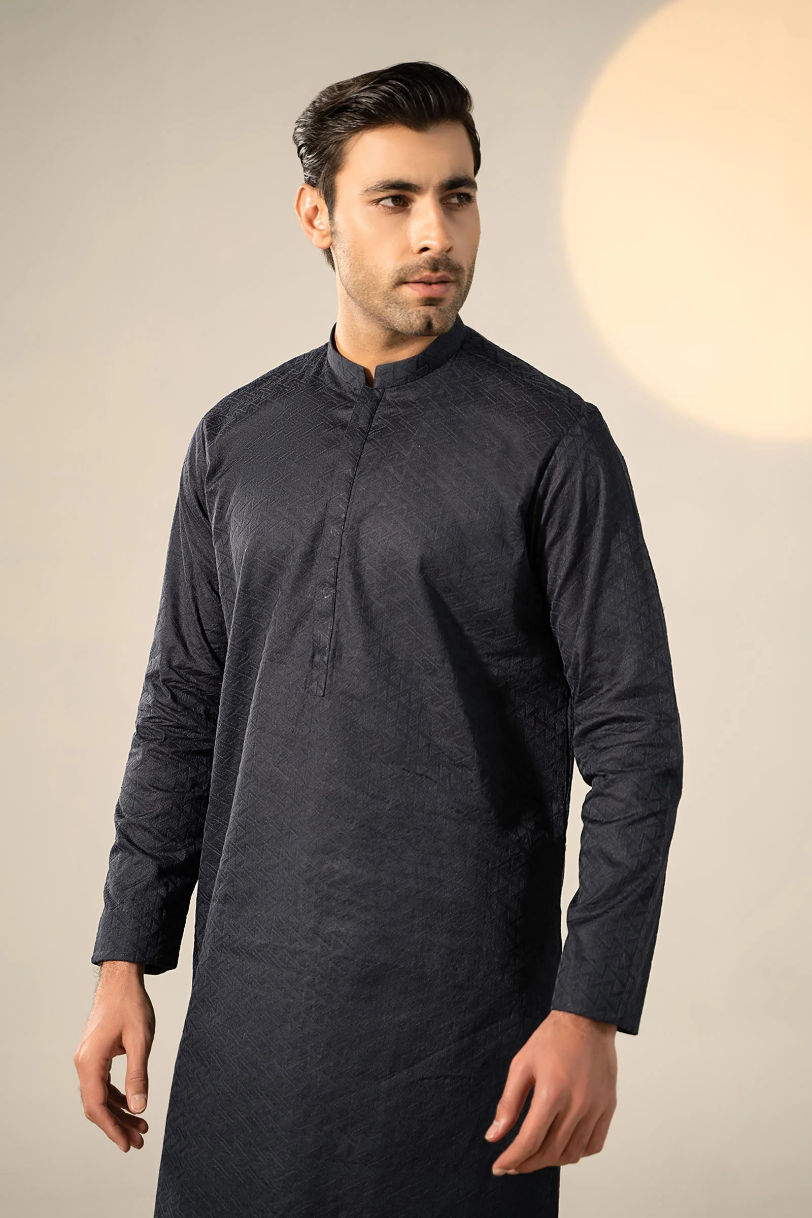 Embroidered Cotton Kurta