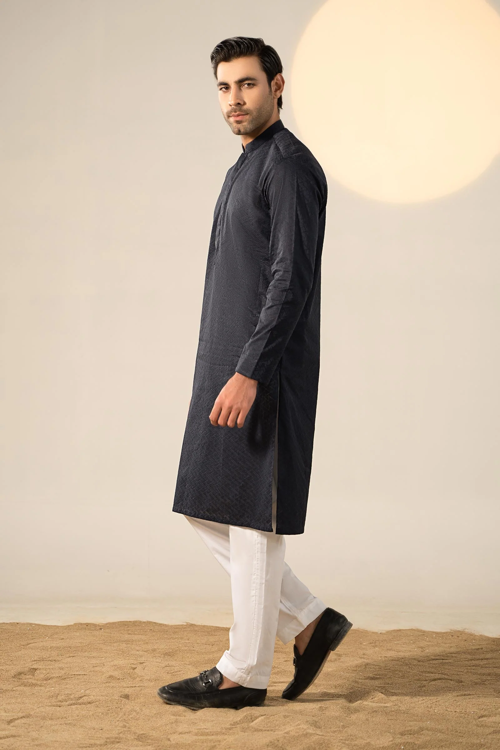Embroidered Cotton Kurta