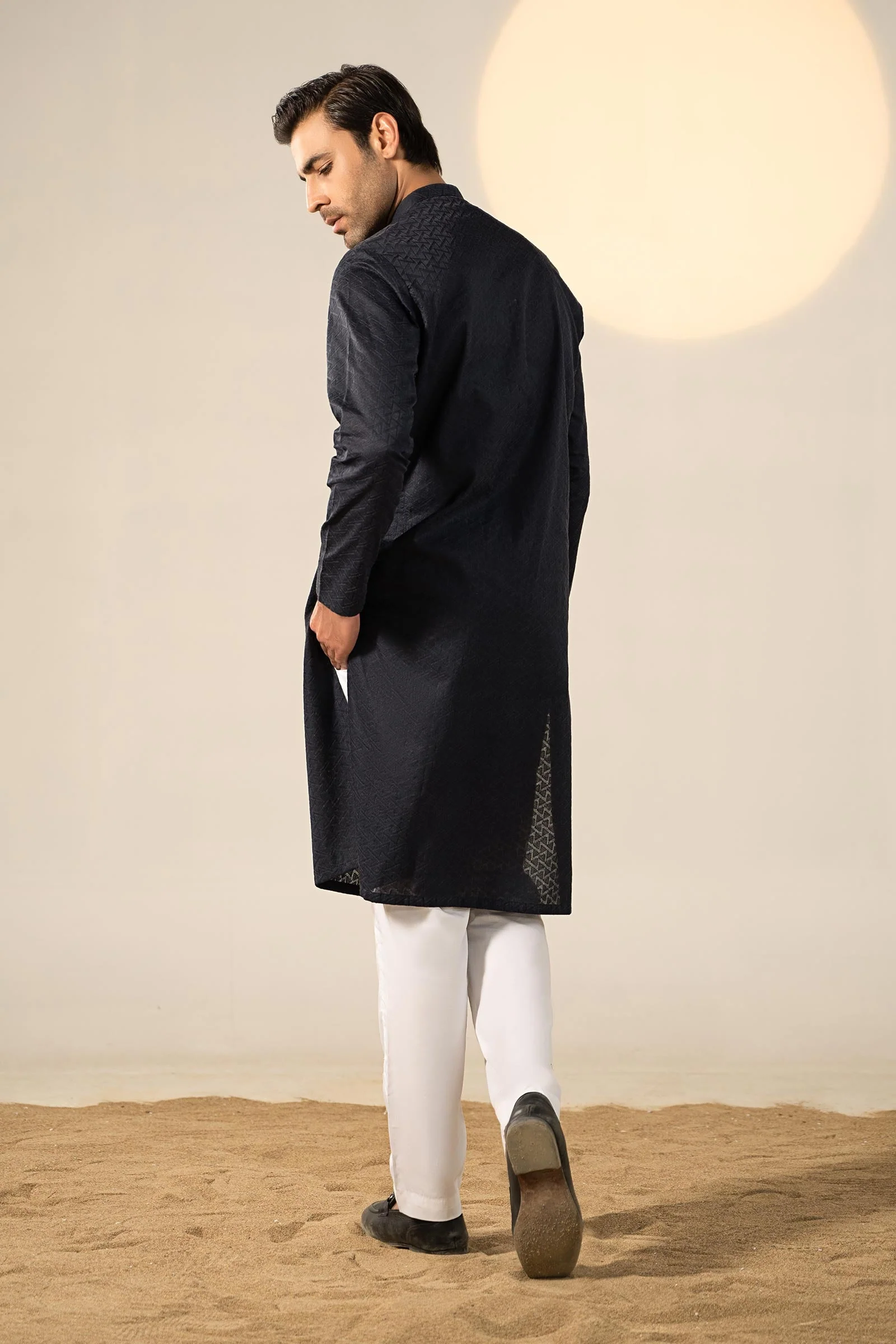 Embroidered Cotton Kurta