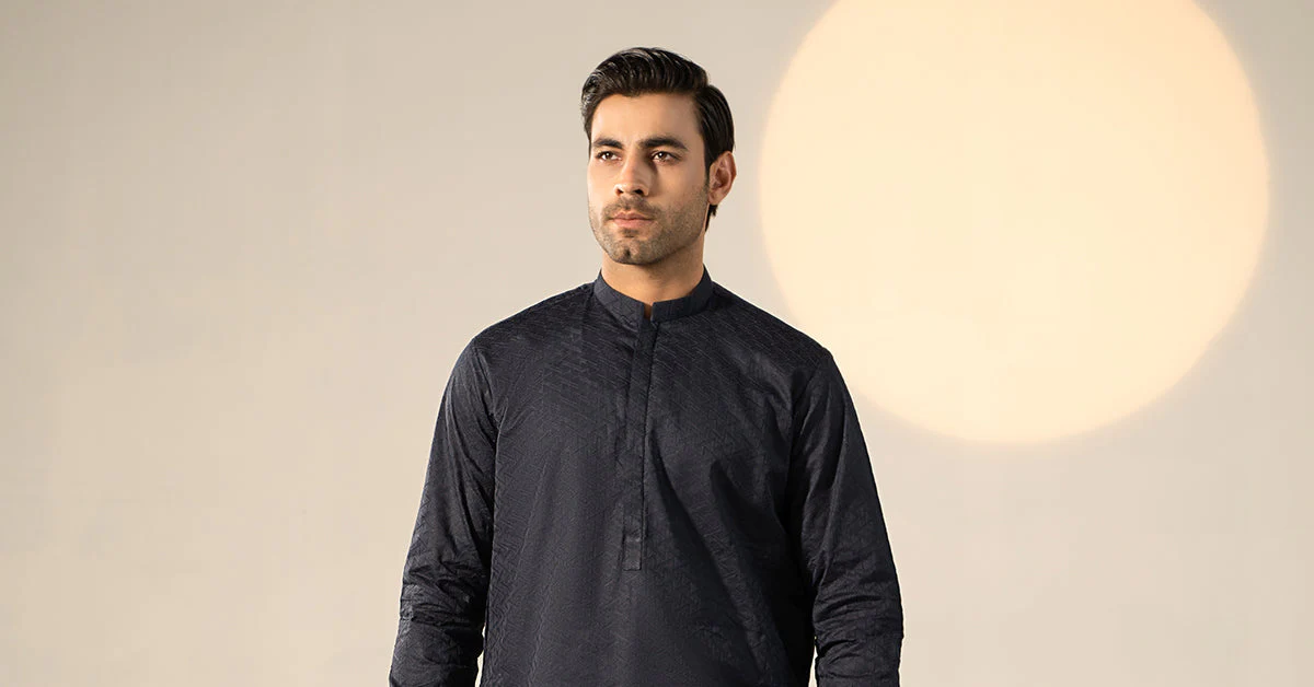 Embroidered Cotton Kurta