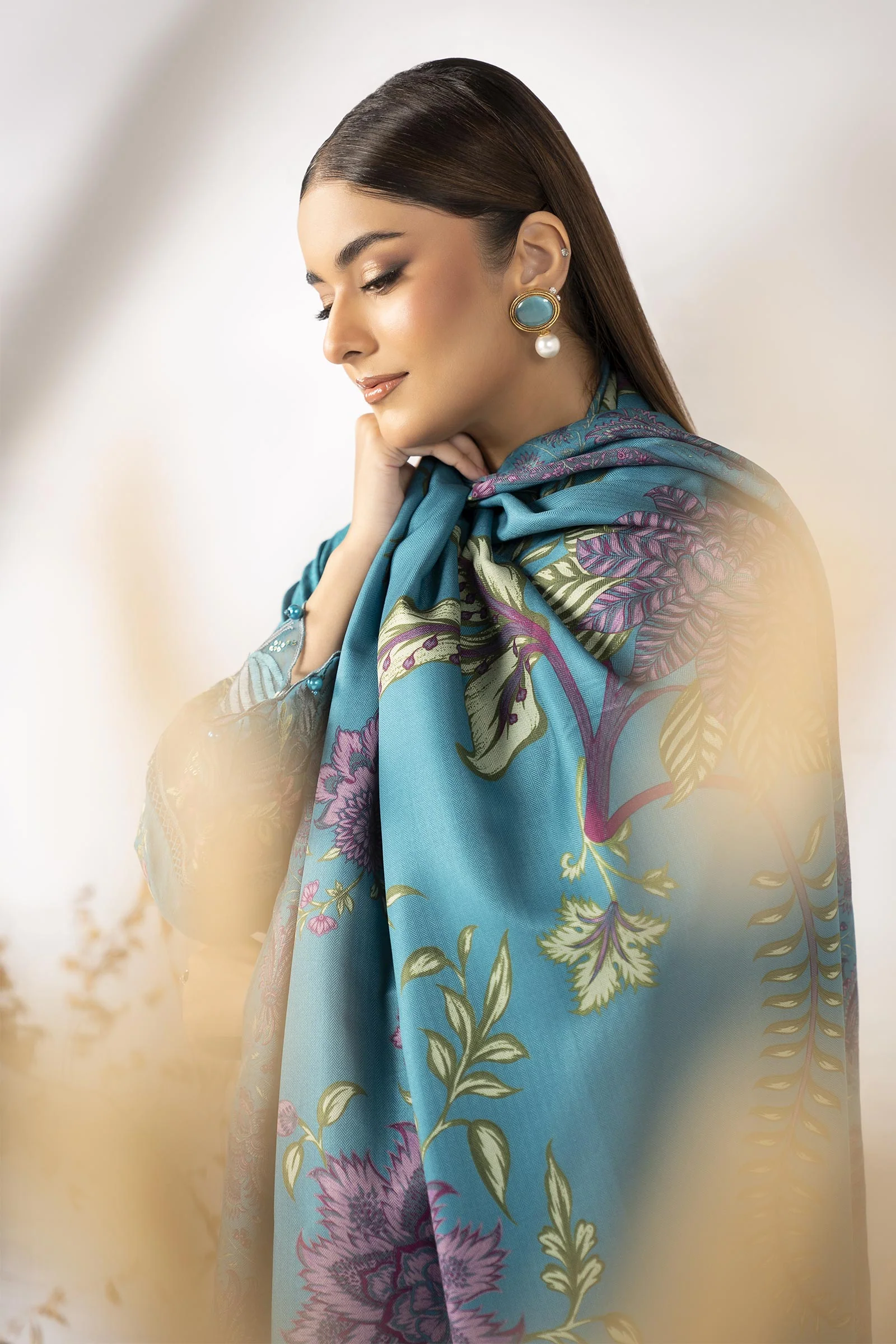 3 Piece Embroidered Viscose Suit