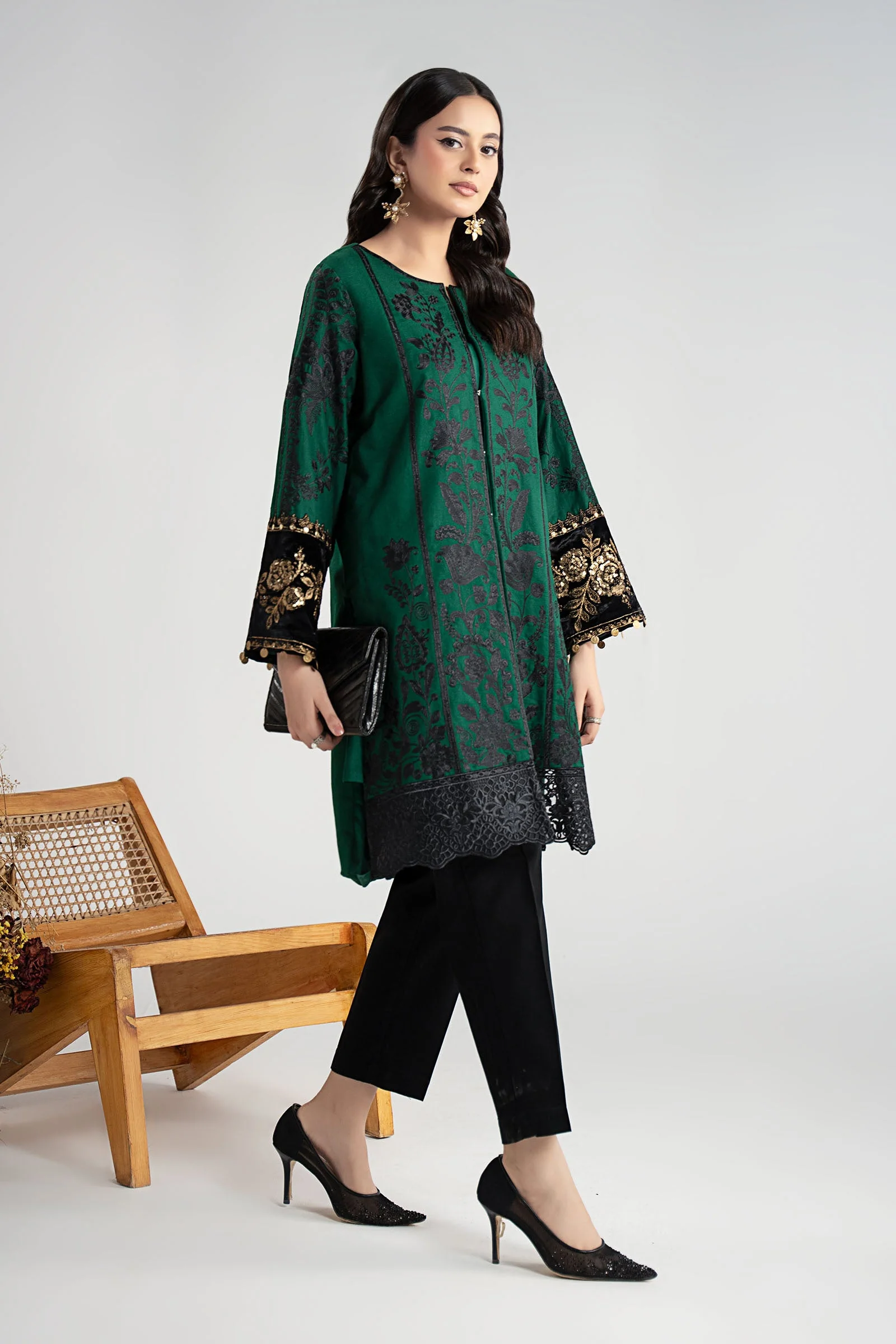 3 Piece Embroidered Cotton Dobby Suit 4 3 Piece Embroidered Cotton Dobby Suit