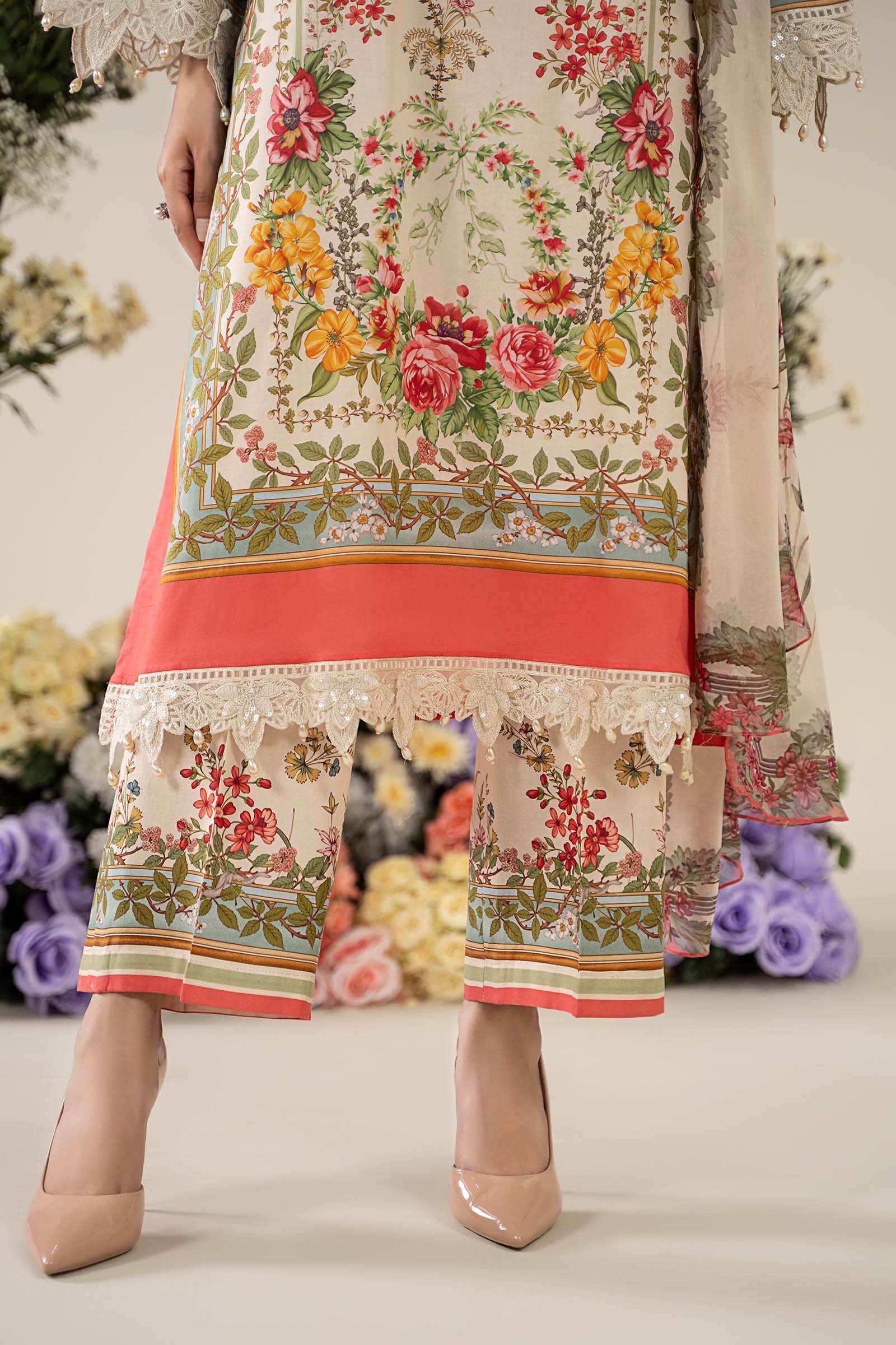 3 Piece Unstitched Embroidered Lawn Suit | MPT-2605-A 6 3 Piece Unstitched Embroidered Lawn Suit | MPT-2605-A