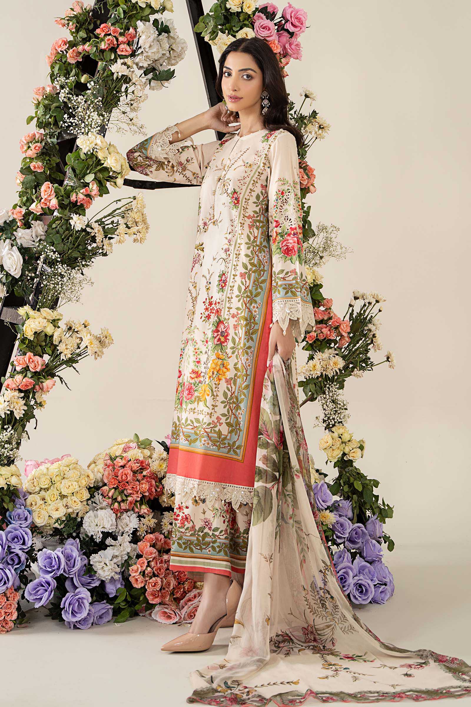 3 Piece Unstitched Embroidered Lawn Suit | MPT-2605-A 8 3 Piece Unstitched Embroidered Lawn Suit | MPT-2605-A