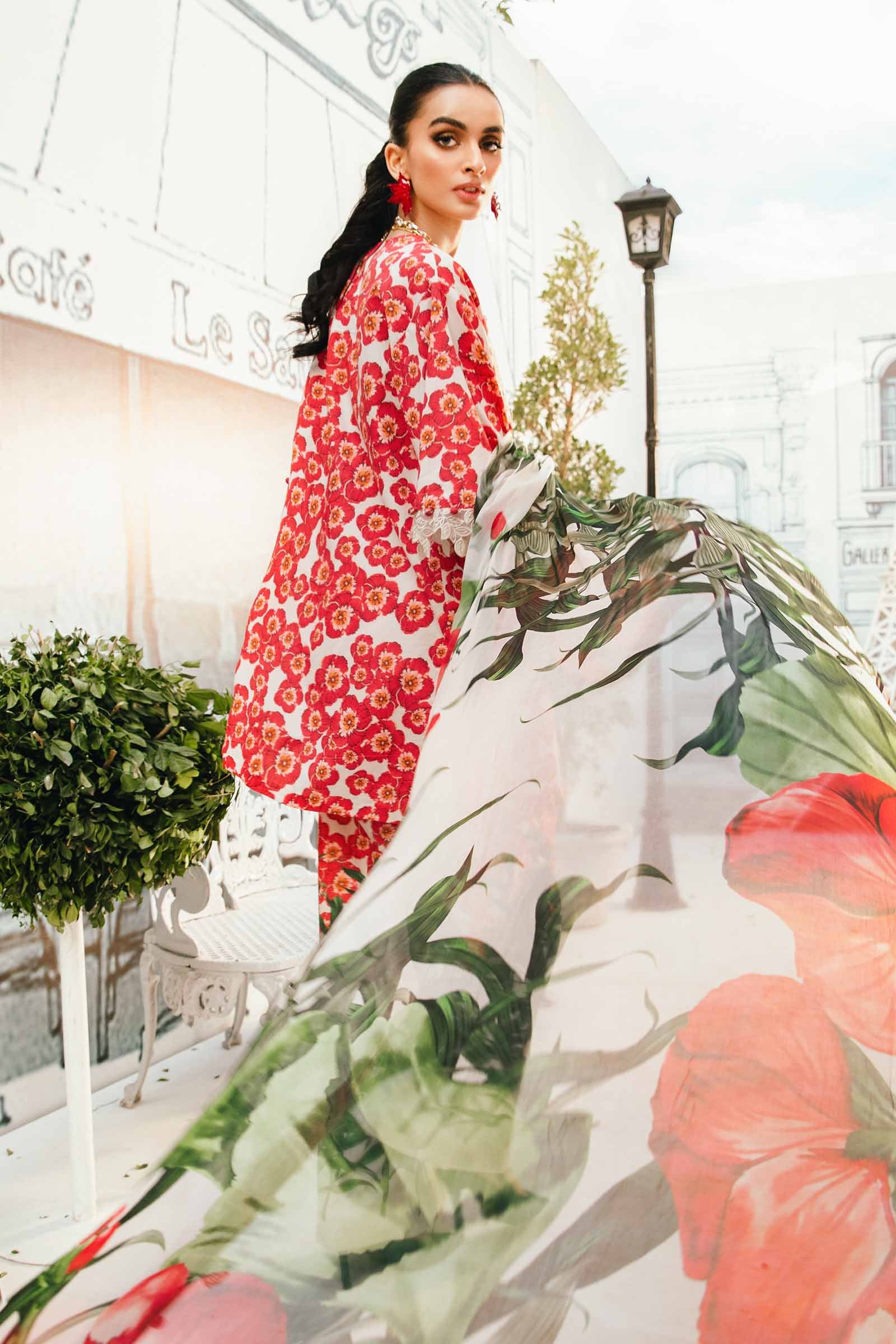 3 Piece Unstitched Embroidered Lawn Suit | MPT-2606-B