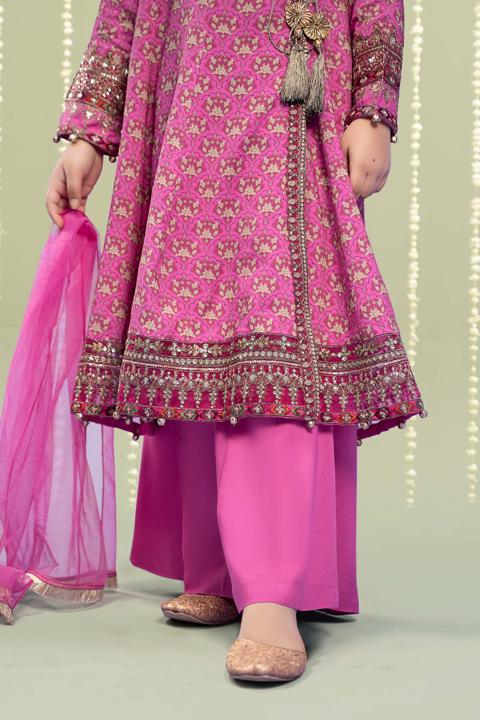 3 Piece Printed Linen Suit