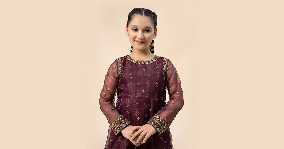 3 Piece Embroidered Cotton Net Suit