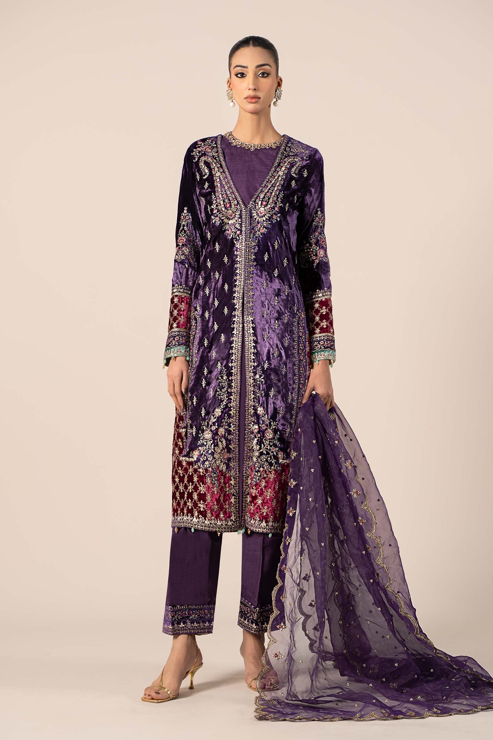 3 Piece Embroidered Velvet Suit 56 3 Piece Embroidered Velvet Suit