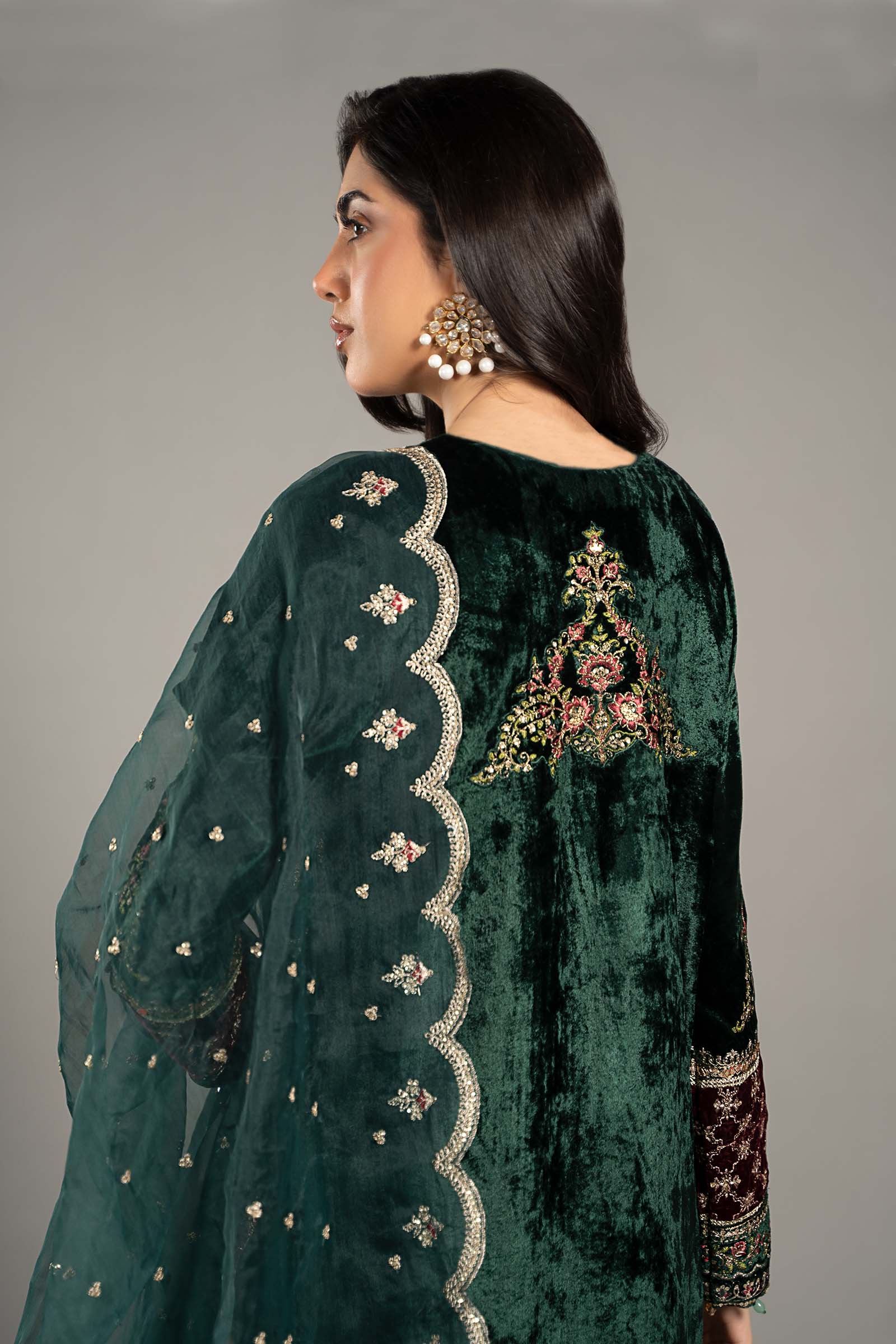 3 Piece Embroidered Velvet Suit 51 3 Piece Embroidered Velvet Suit