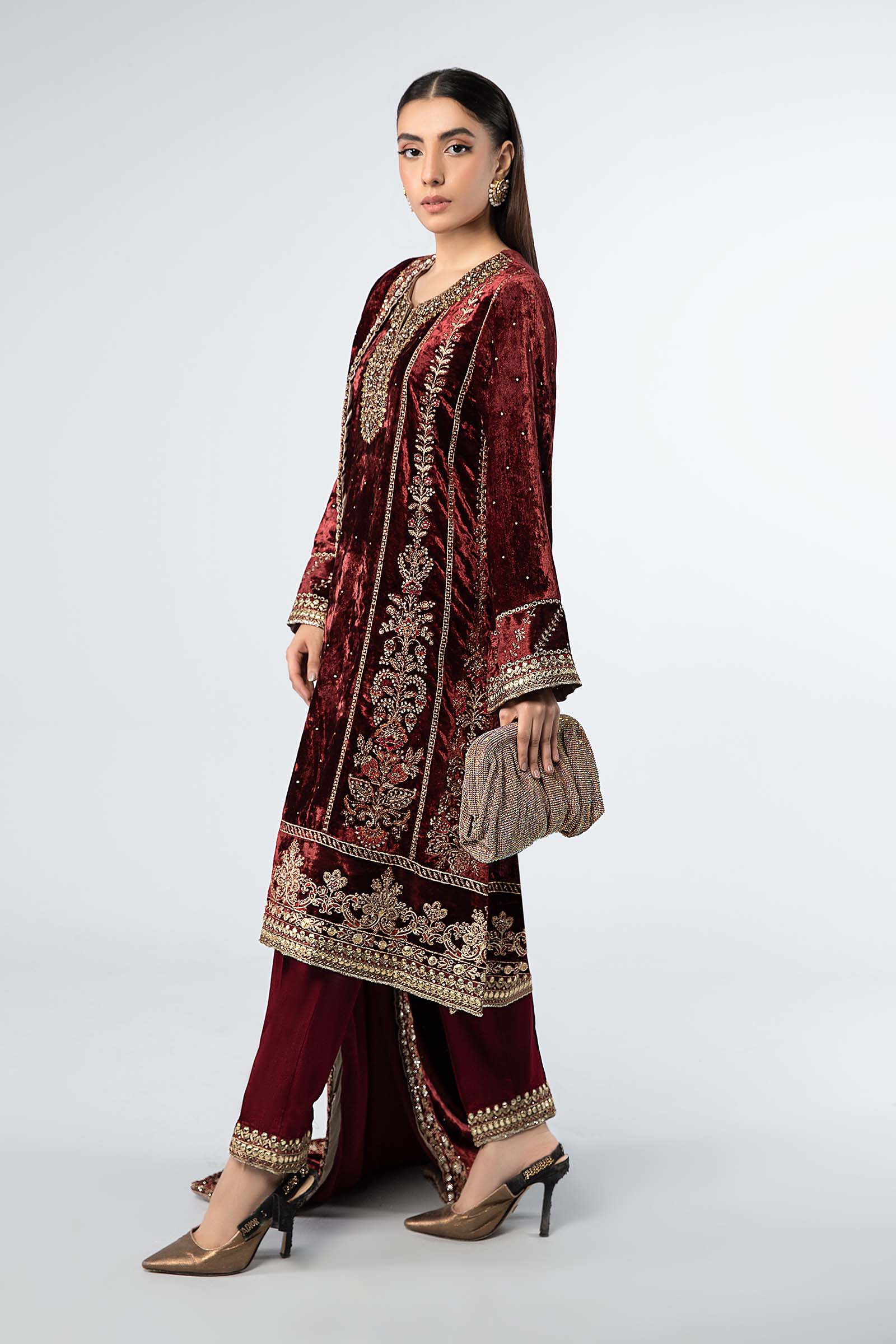 3 Piece Embroidered Velvet Suit 26 3 Piece Embroidered Velvet Suit