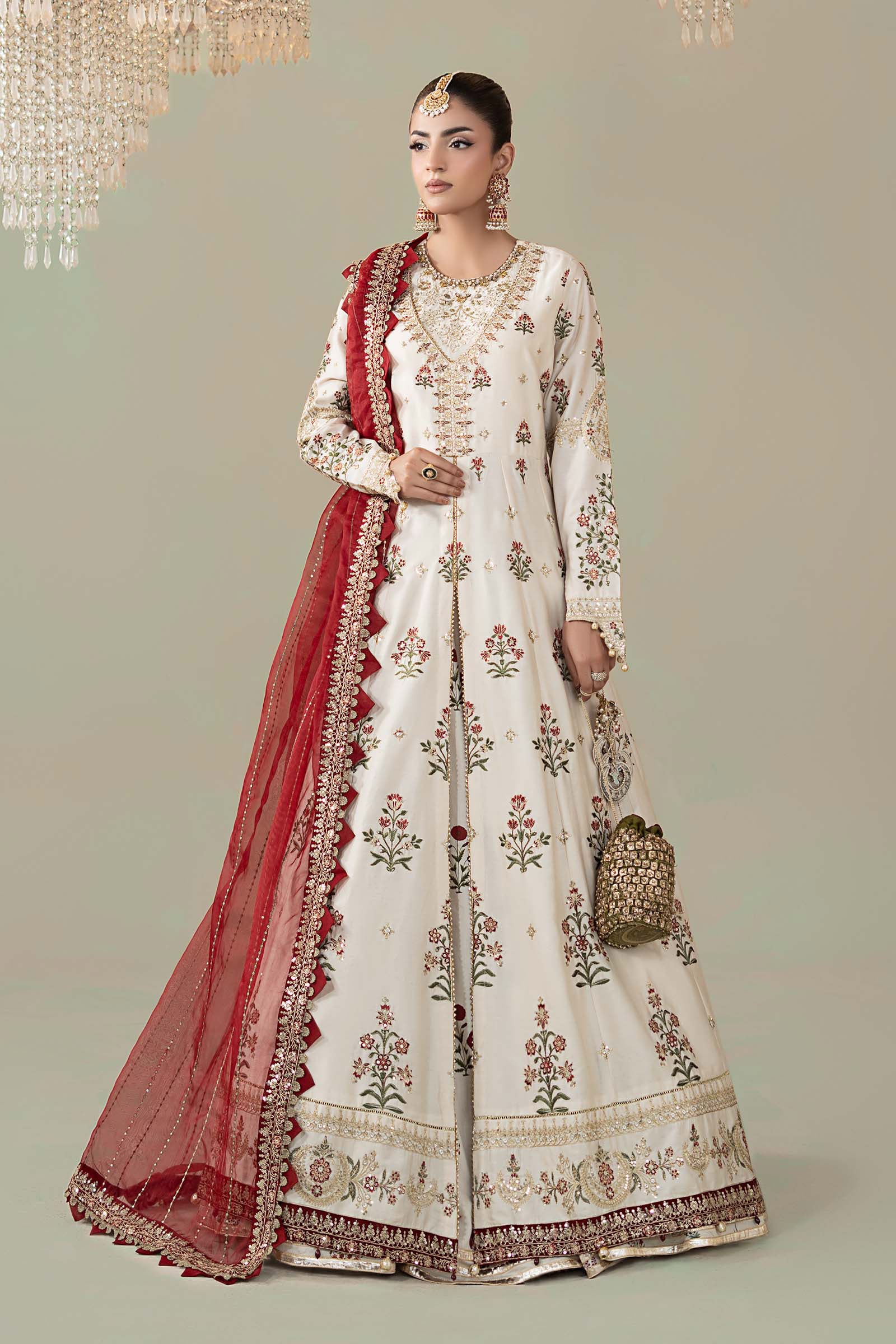 3 Piece Embroidered Cotton Satin Suit | CSS-801