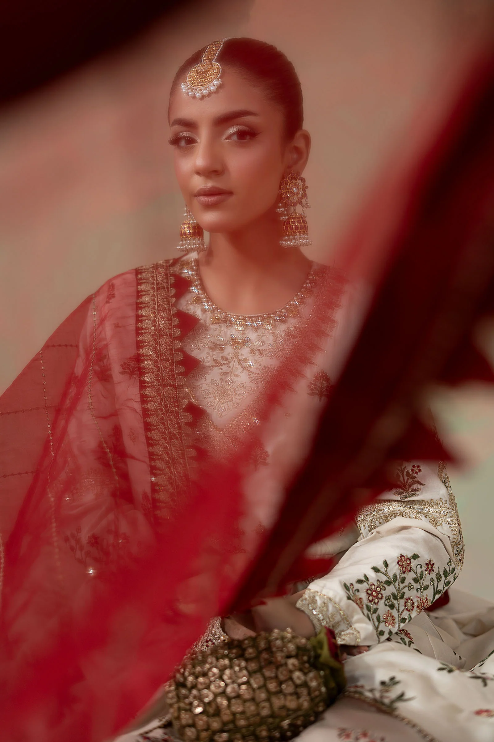 3 Piece Embroidered Cotton Satin Suit | CSS-801