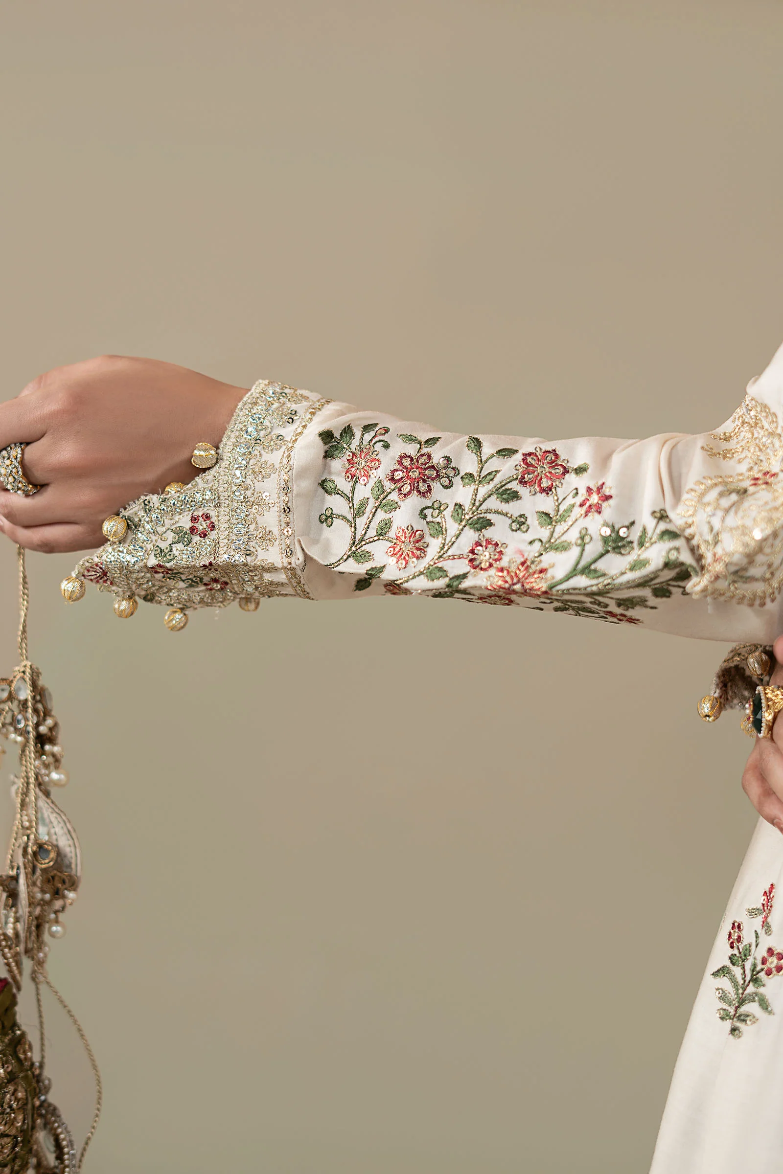 3 Piece Embroidered Cotton Satin Suit | CSS-801