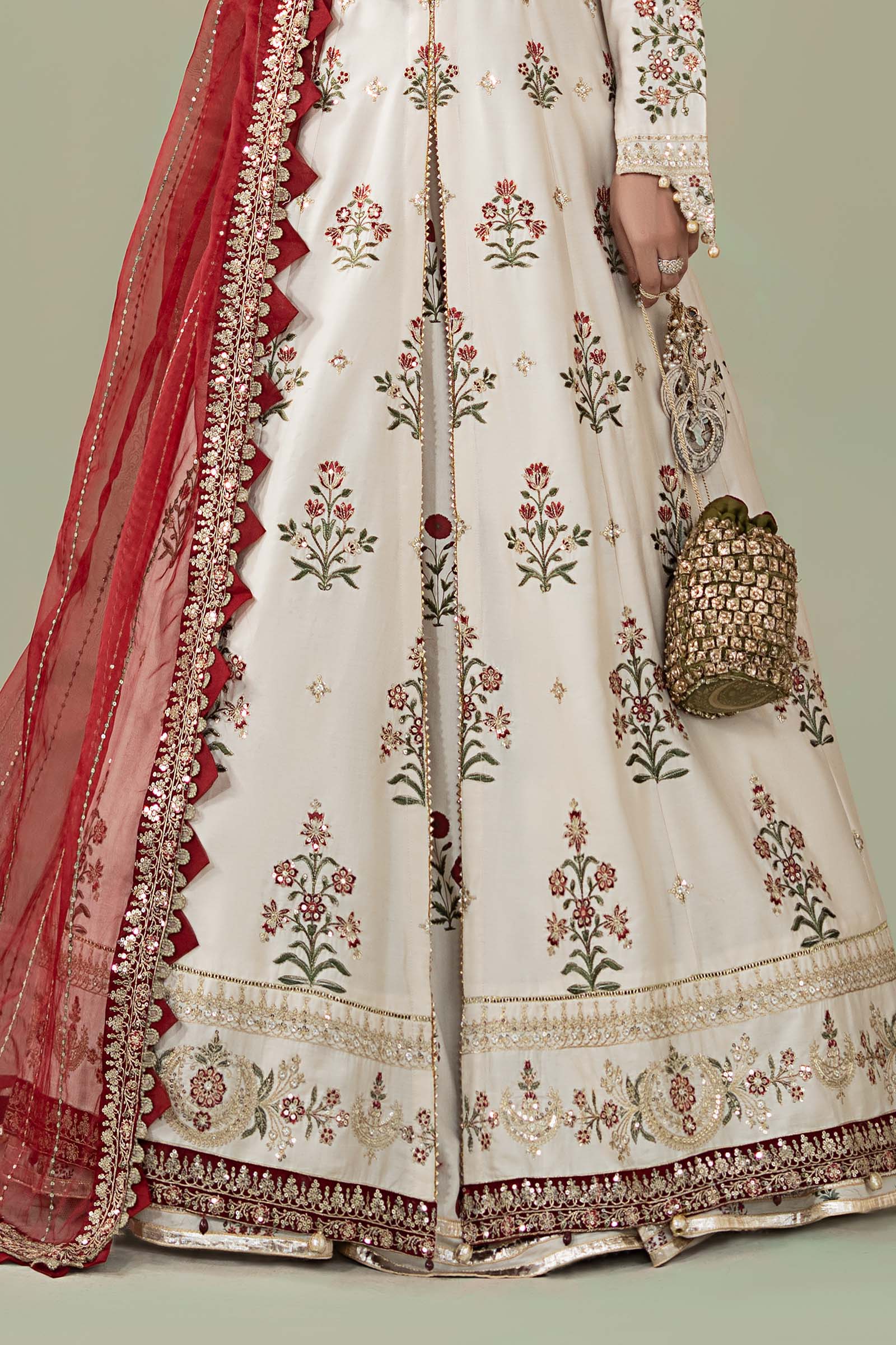 3 Piece Embroidered Cotton Satin Suit | CSS-801