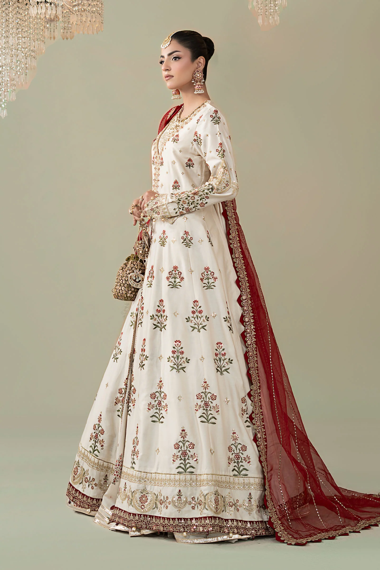 3 Piece Embroidered Cotton Satin Suit | CSS-801
