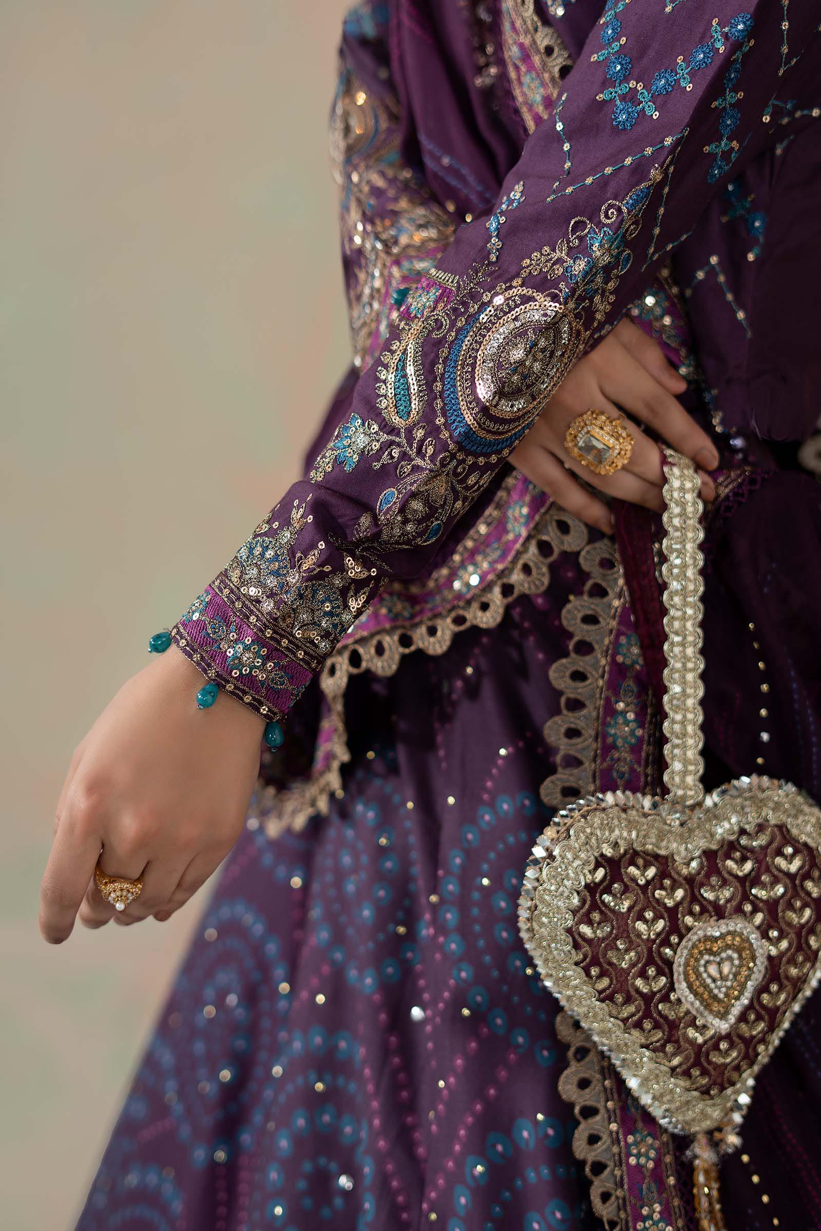 3 Piece Embroidered Cotton Satin Suit | CSS-802