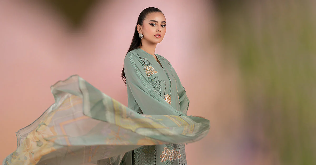 3 Piece Printed Lawn Suit | MPS-2501-B