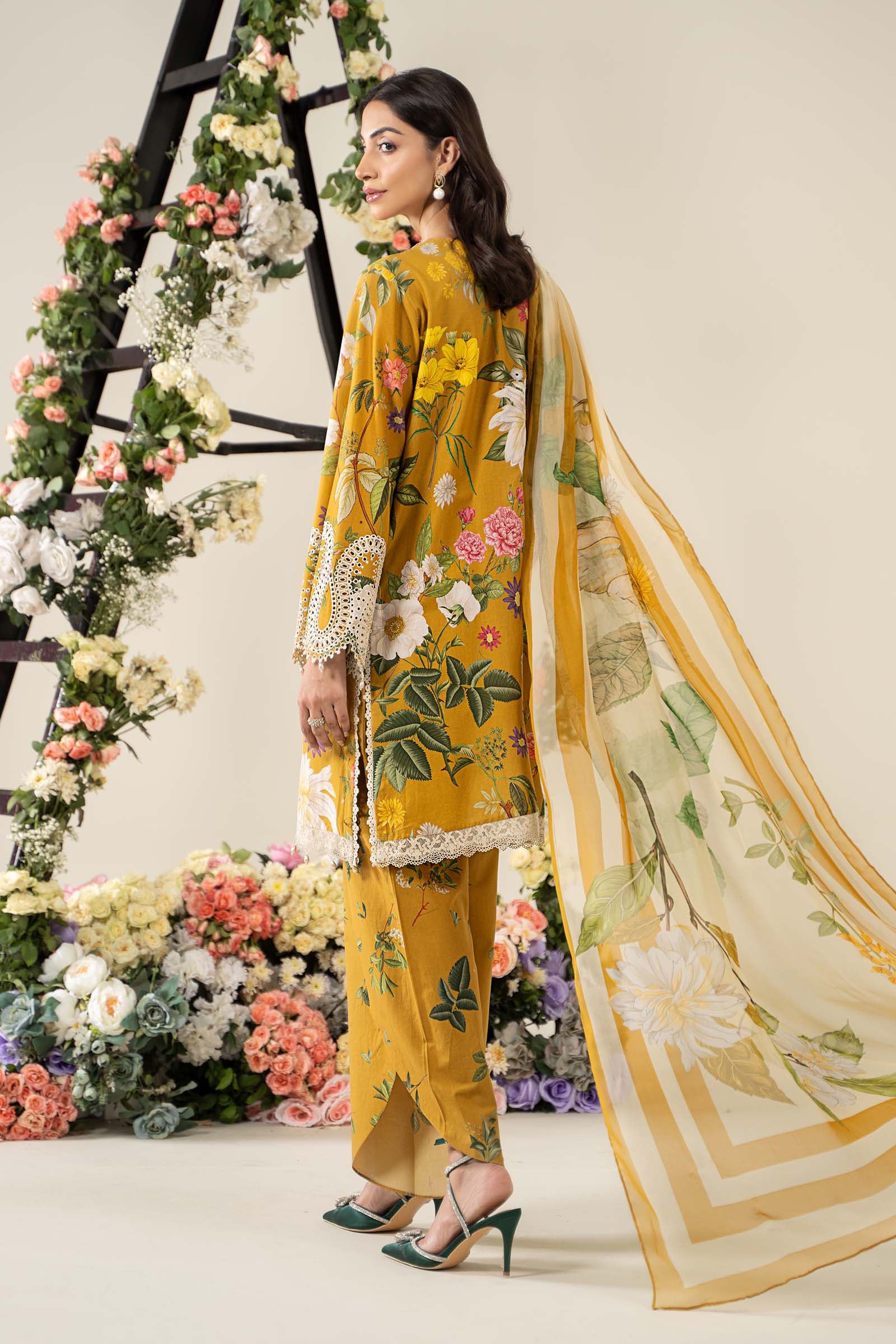 3 Piece Embroidered Lawn Suit | MPS-2604-B