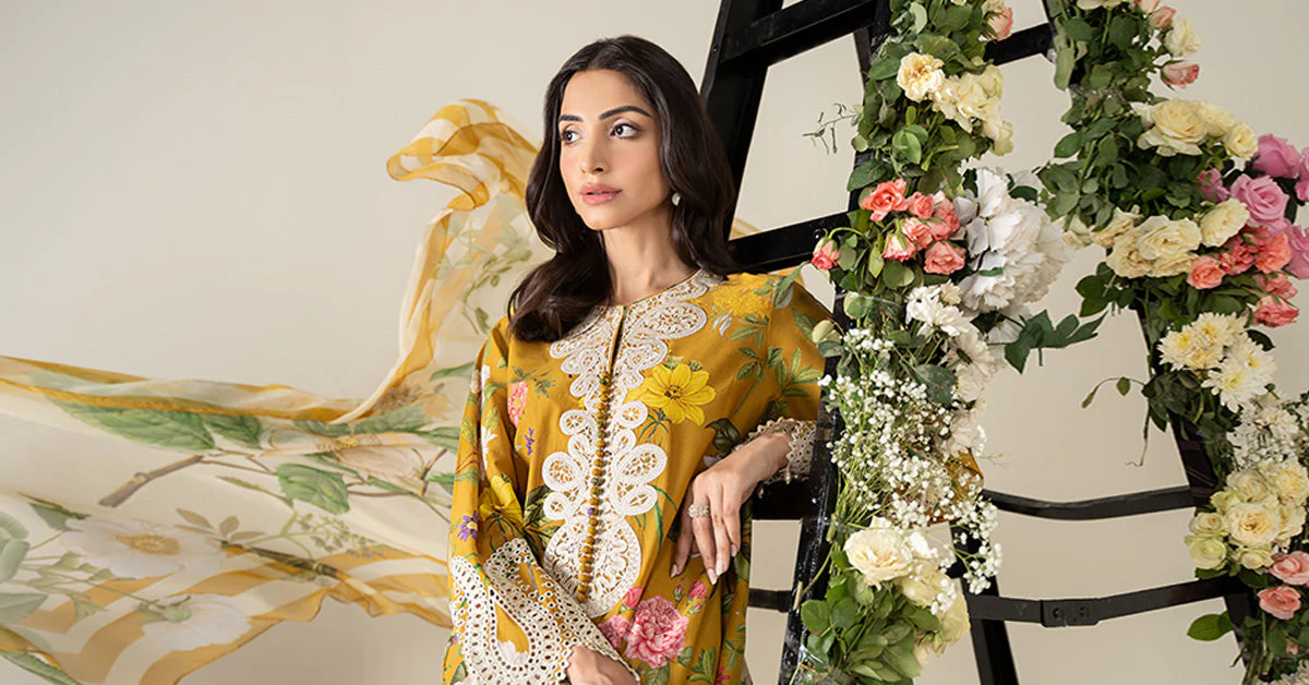 3 Piece Embroidered Lawn Suit | MPS-2604-B
