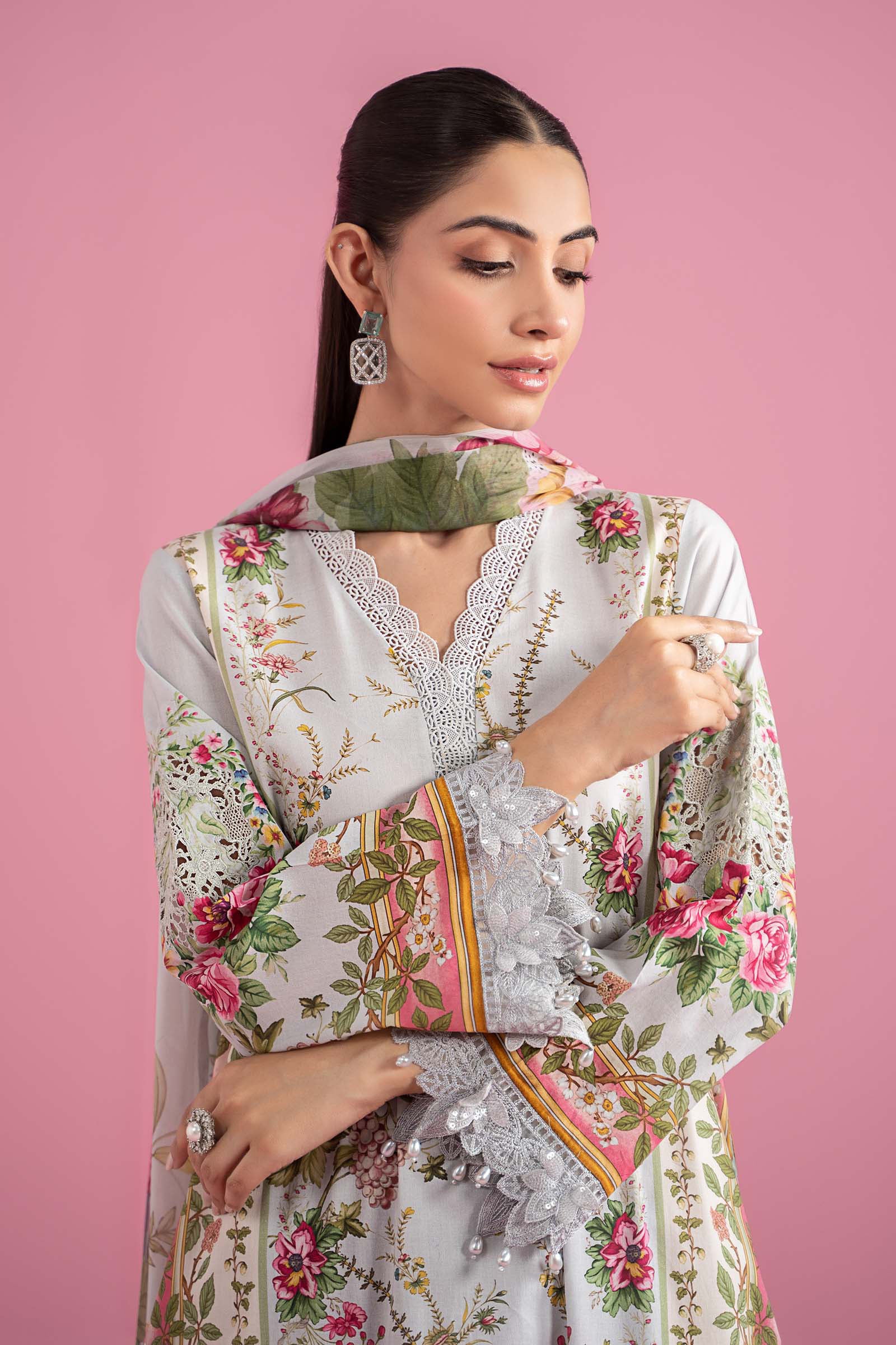 3 Piece Embroidered Lawn Suit | MPS-2605-B