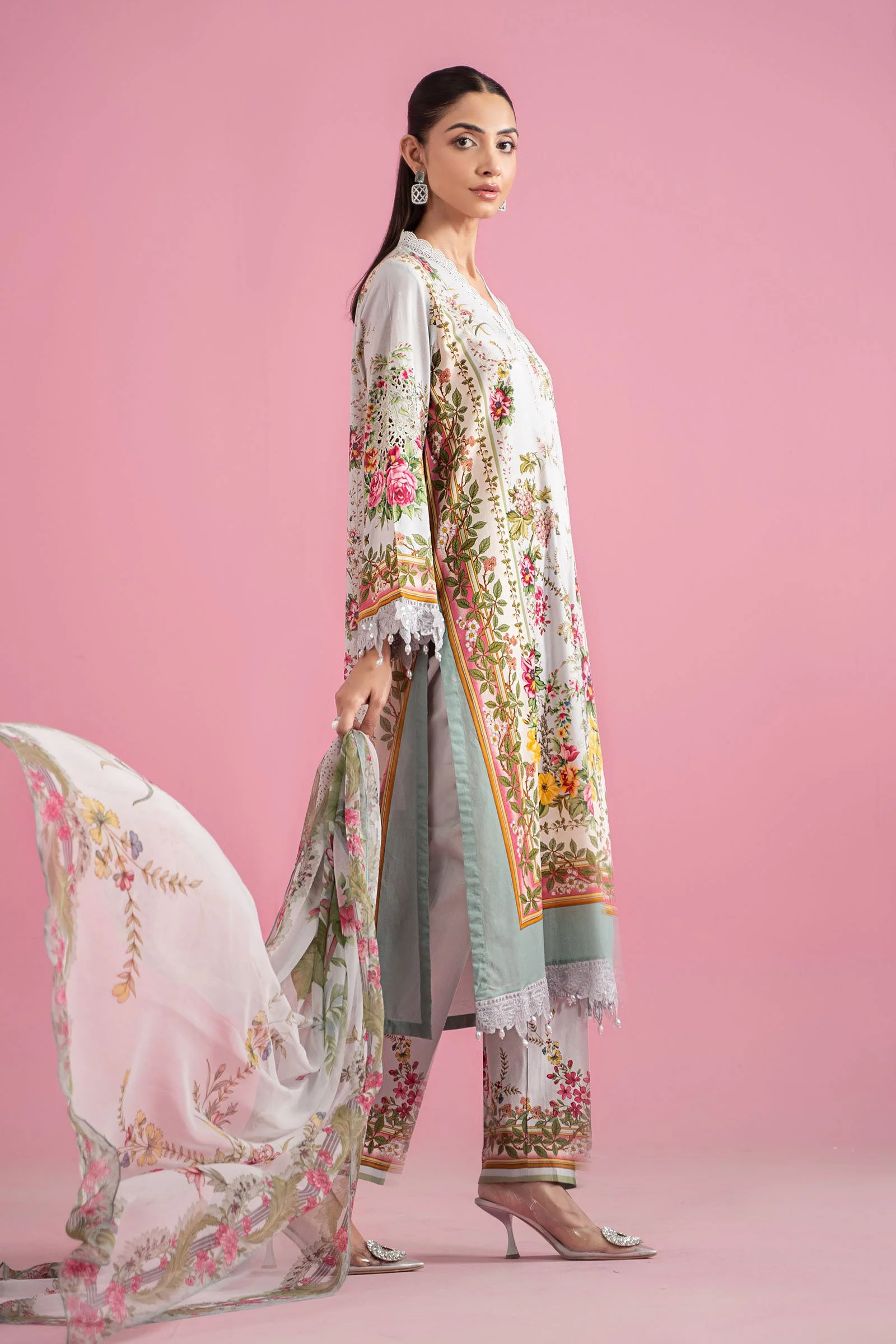 3 Piece Embroidered Lawn Suit | MPS-2605-B