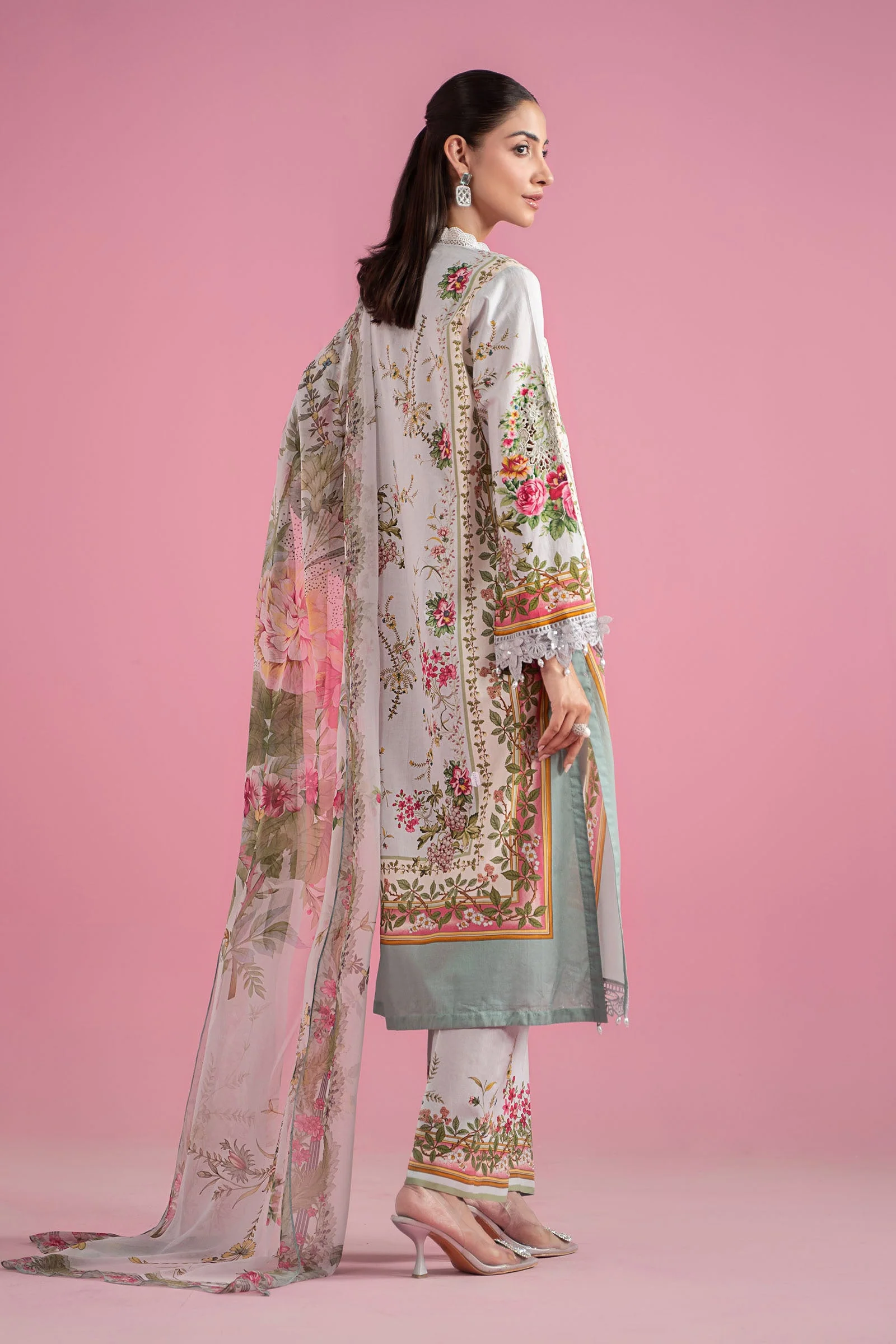 3 Piece Embroidered Lawn Suit | MPS-2605-B