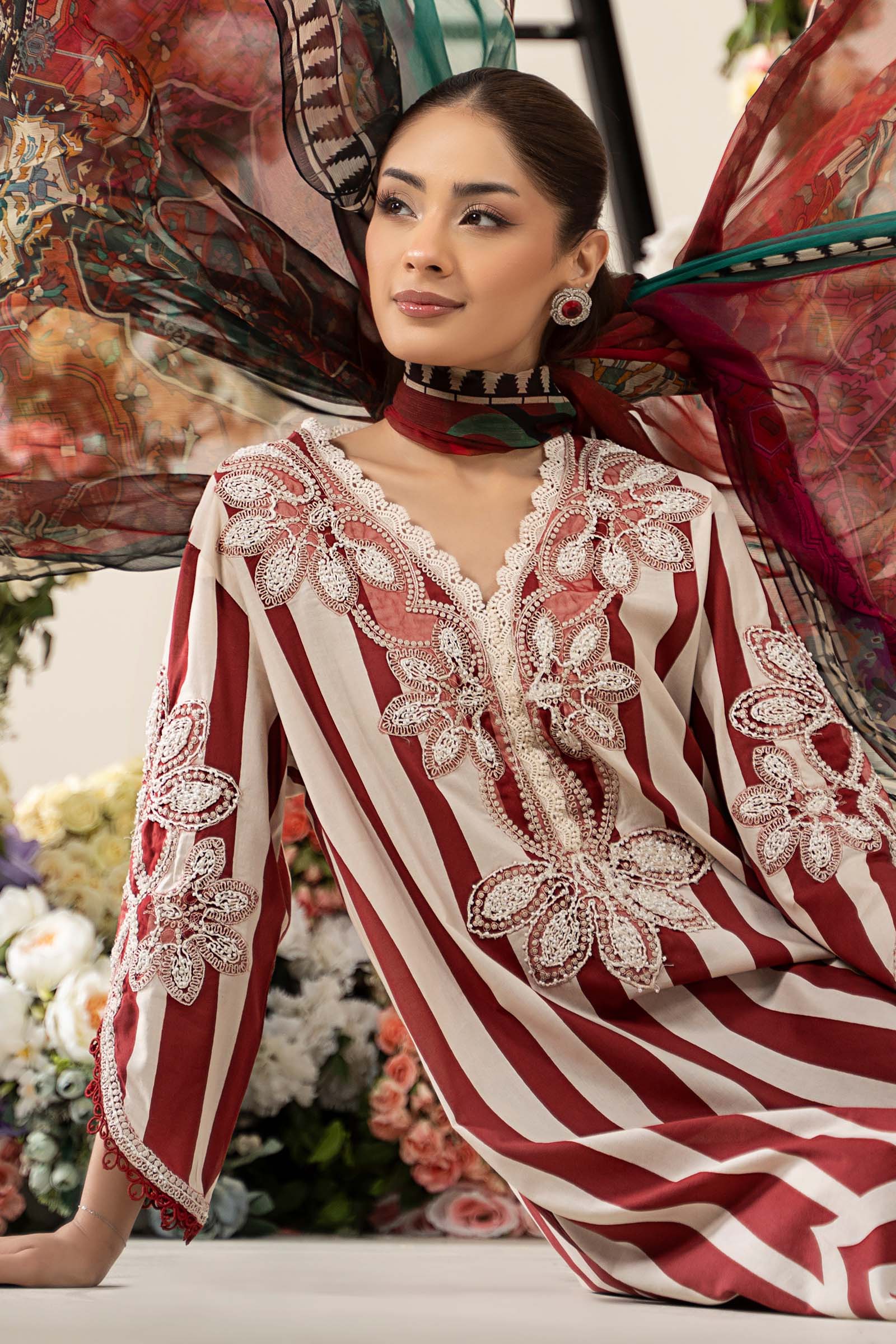 3 Piece Embroidered Lawn Suit | MPS-2609-A
