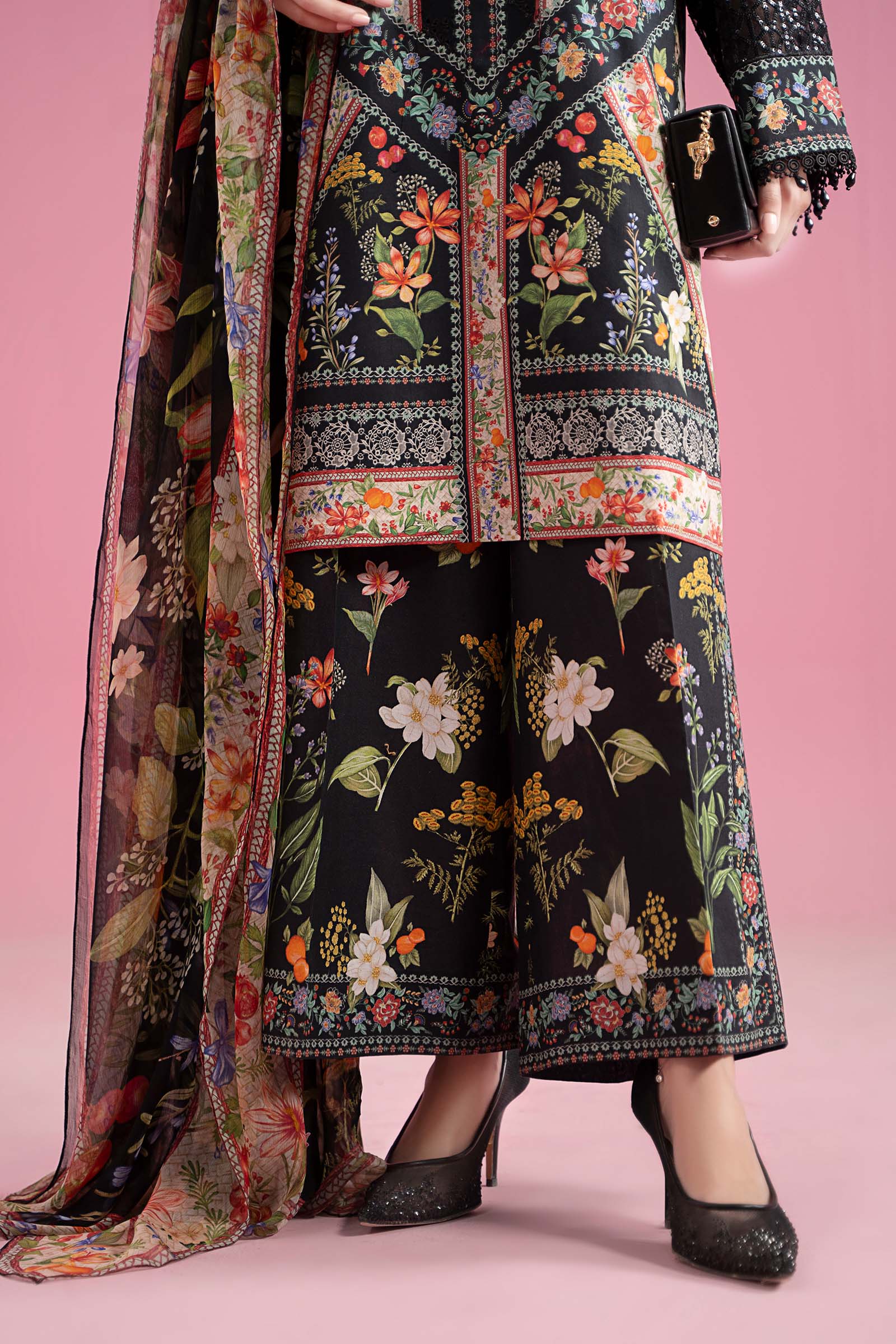 3 Piece Embroidered Lawn Suit | MPS-2610-B